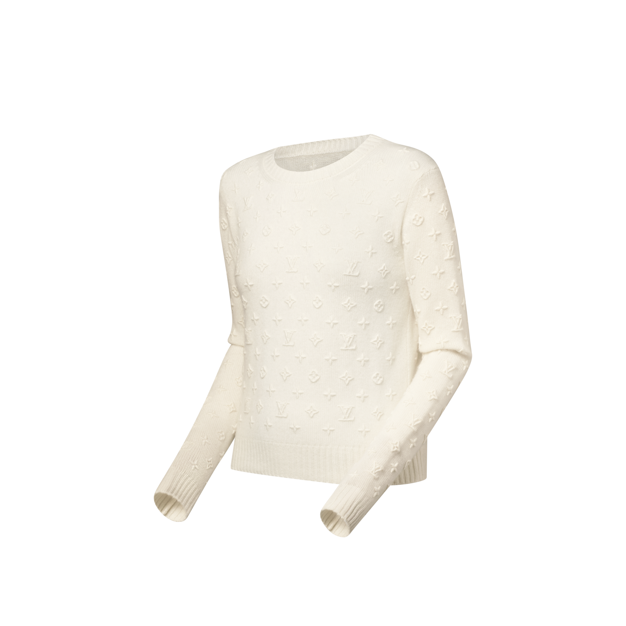 เสื้อพูลโอเวอร์ผ้านิตลาย 3D Monogram  in ผู้หญิง