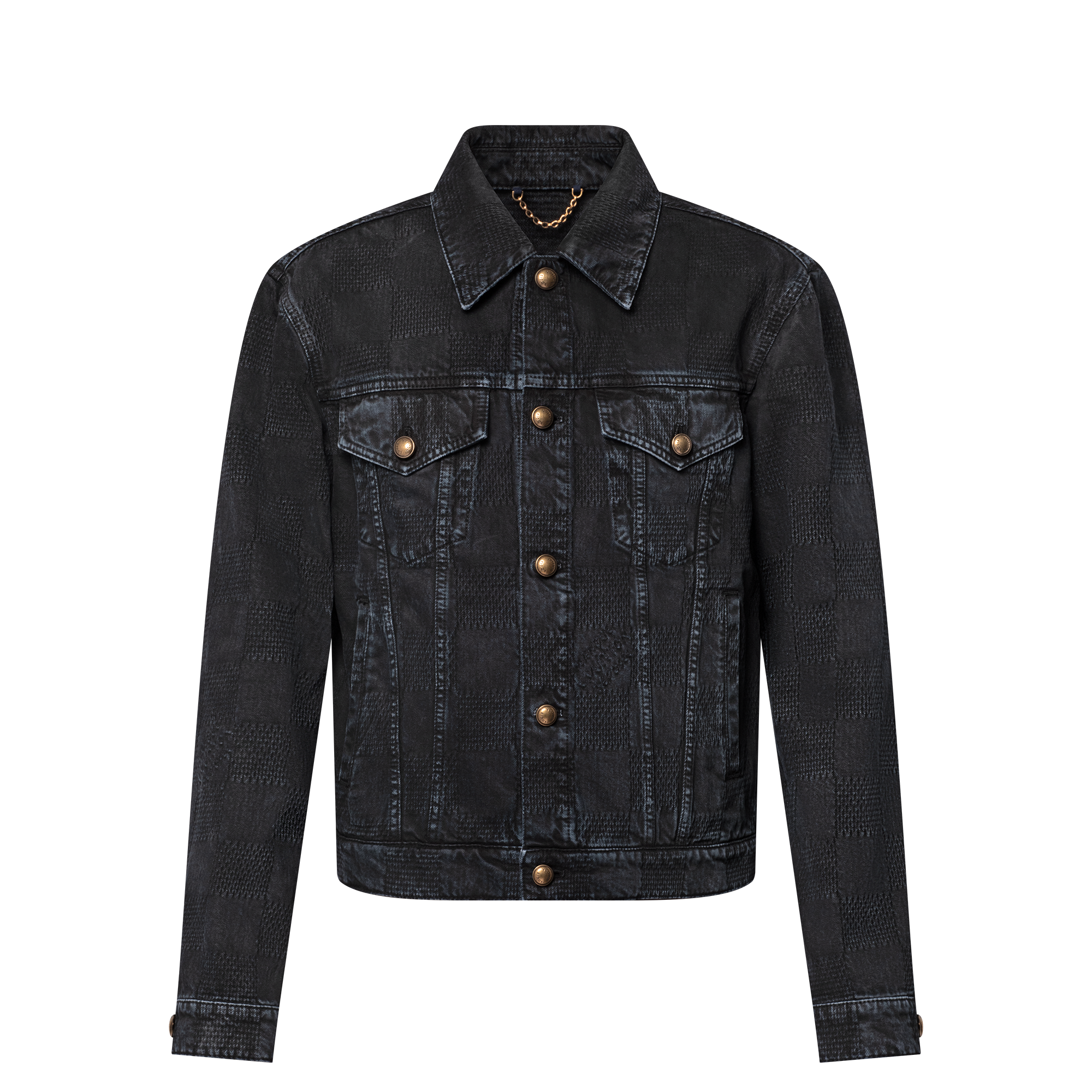 เสื้อแจ็คเก็ตเดนิม Trucker ลาย Damier 5th Avenue Exclusive  in ผู้ชาย