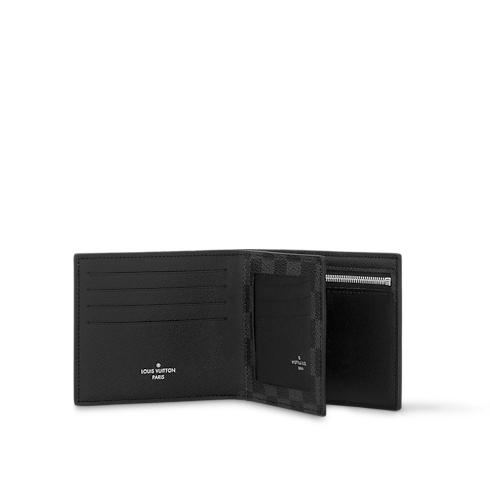 กระเป๋าสตางค์รุ่น AMERIGO Damier Graphite แคนวาส in ผู้ชาย's สร้างสรรค์ผลงานในแบบของคุณ ผลิตภัณฑ์เครื่องหนังขนาดเล็ก collections by Louis Vuitton (การย่อ/ขยายผลิตภัณฑ์)