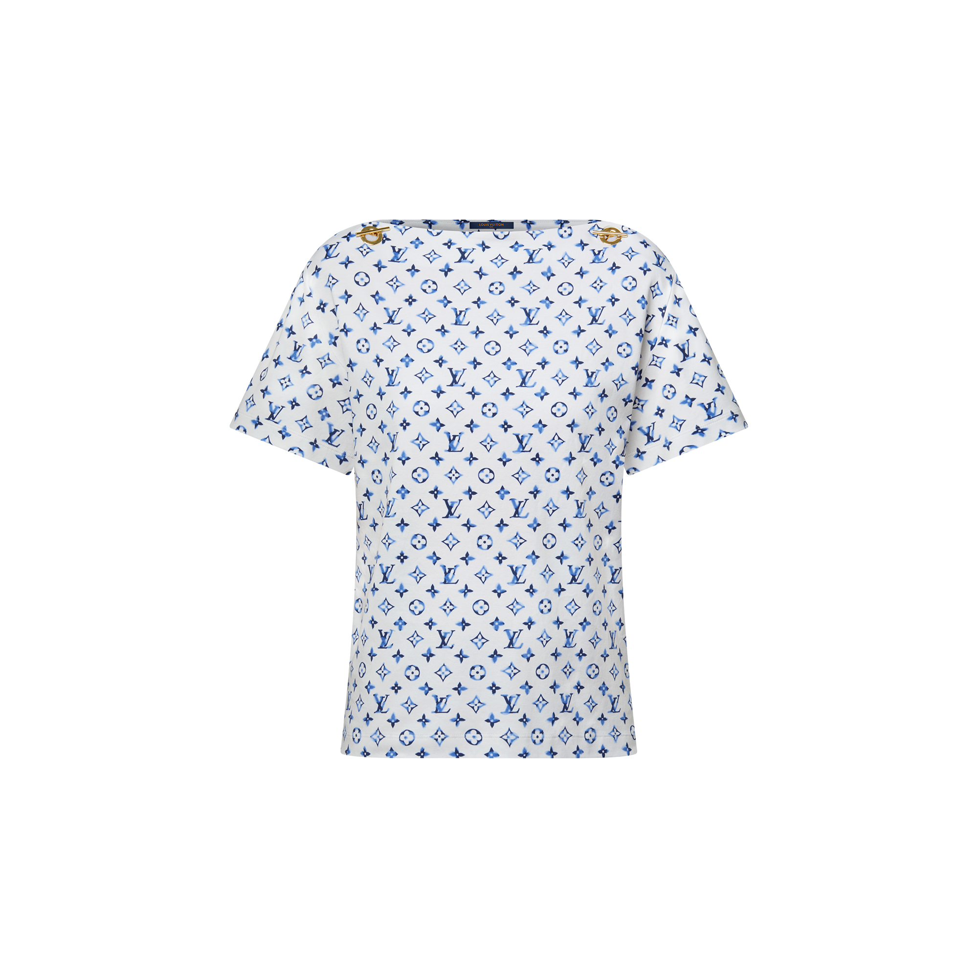 เสื้อยืดลาย Aquarelle Monogram ประดับรูร้อยเชือก  in ผู้หญิง