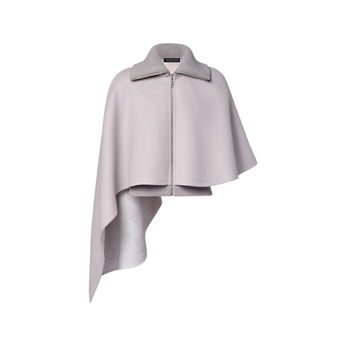 เสื้อโค้ททรงเคปลาย Mahina แบบอสมมาตร in ผู้หญิง's เสื้อผ้า เสื้อโค้ทกันหนาวและเสื้อแจ็คเก็ตสำหรับผู้หญิง collections by Louis Vuitton (การย่อ/ขยายผลิตภัณฑ์)