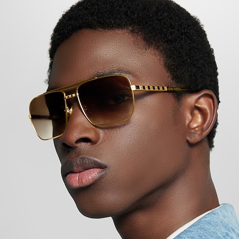 แว่นตากันแดดรูปทรงแว่นนักบินรุ่น Attitude . in ผู้ชาย's แอคเซสเซอรี่ แว่นตากันแดดสำหรับผู้ชาย collections by Louis Vuitton (การย่อ/ขยายผลิตภัณฑ์)