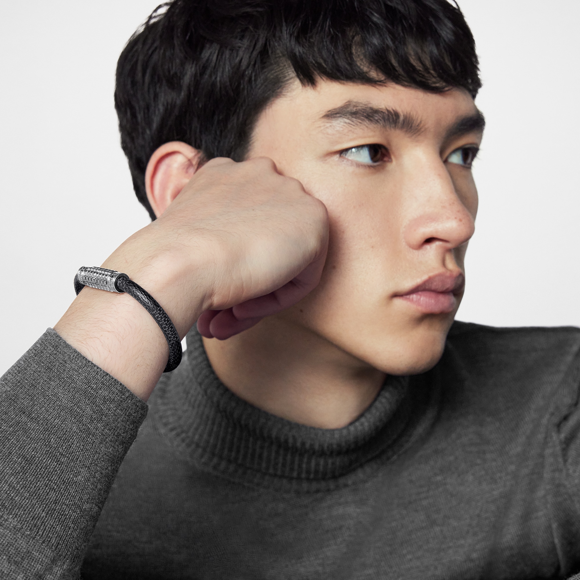 กำไลข้อมือ Digit  Damier Graphite in ผู้ชาย