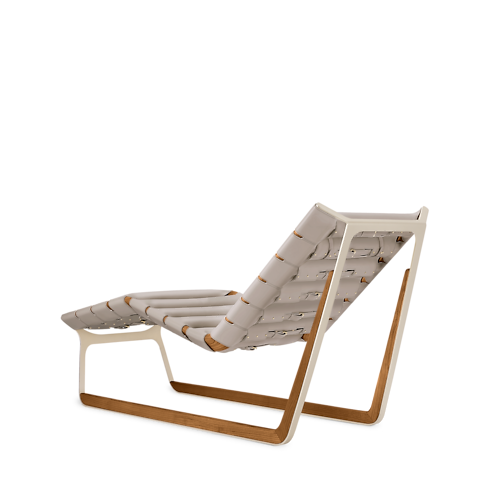 Belt Lounge Chair Outdoor By Atelier Oï in ทรังก์ การเดินทาง และ บ้าน's บ้านและศิลปะการไดนิ่ง เฟอร์นิเจอร์ collections by Louis Vuitton (การย่อ/ขยายผลิตภัณฑ์)