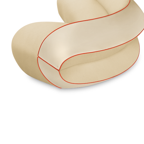 Binda Sofa By Raw Edges in ทรังก์ การเดินทาง และ บ้าน's บ้านและศิลปะการไดนิ่ง เฟอร์นิเจอร์ collections by Louis Vuitton (การย่อ/ขยายผลิตภัณฑ์)