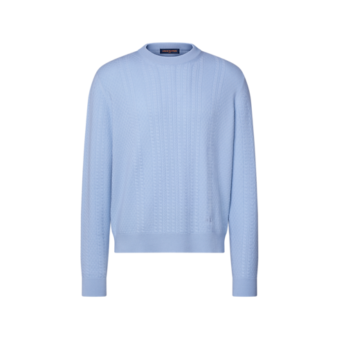 เสื้อคอกลมลายเคเบิลผ้าวูลผสมแคชเมียร์ in ผู้ชาย's ผลิตภัณฑ์ใหม่ } collections by Louis Vuitton (การย่อ/ขยายผลิตภัณฑ์)