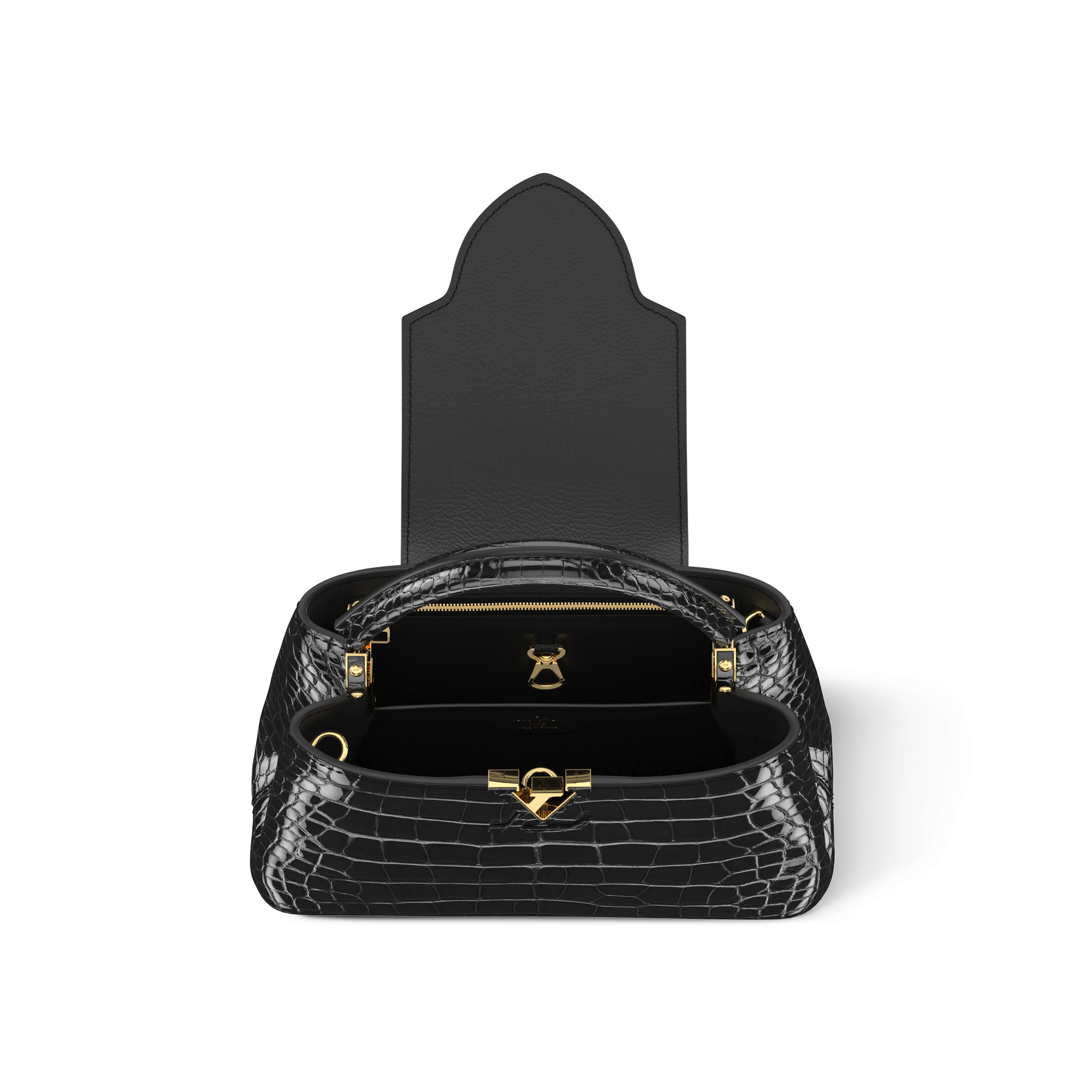 กระเป๋ารุ่น Capucines BB หนังจระเข้ Brillant in ผู้หญิง