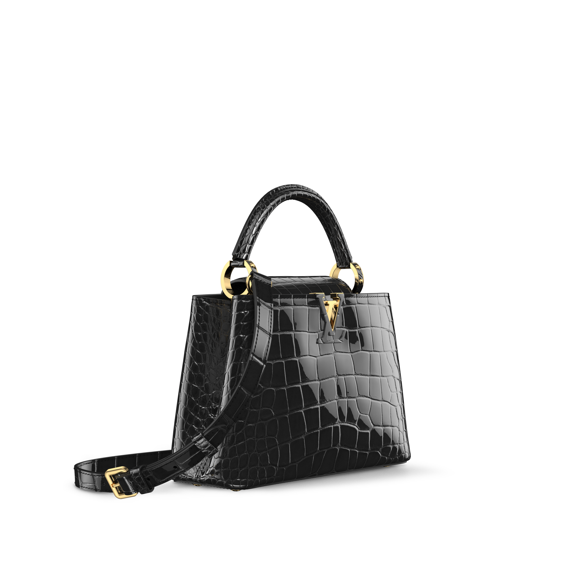 กระเป๋ารุ่น Capucines BB หนังจระเข้ Brillant in ผู้หญิง