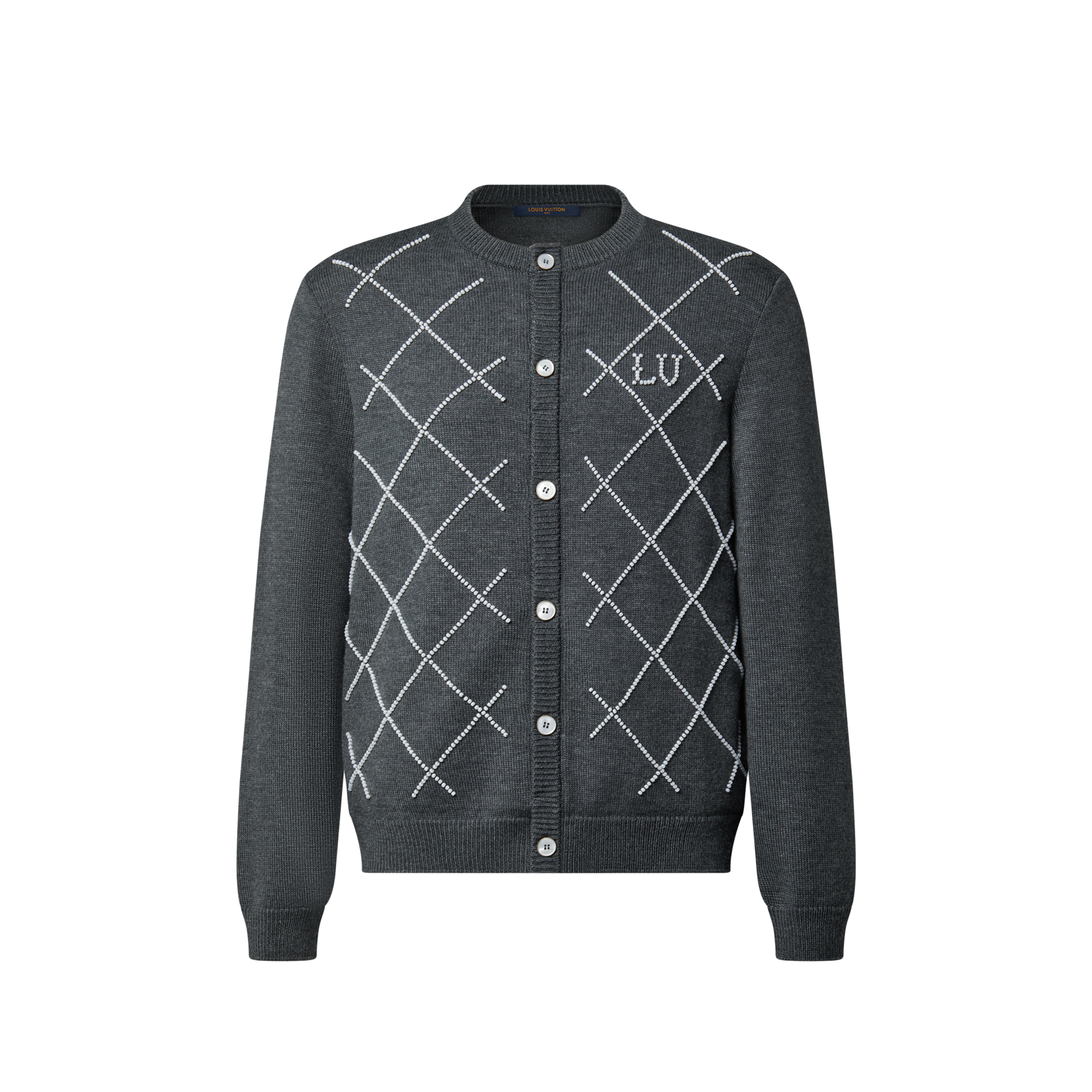 เสื้อคาร์ดิแกนประดับลูกปัดเอฟเฟ็กต์ไข่มุก  in ผู้ชาย