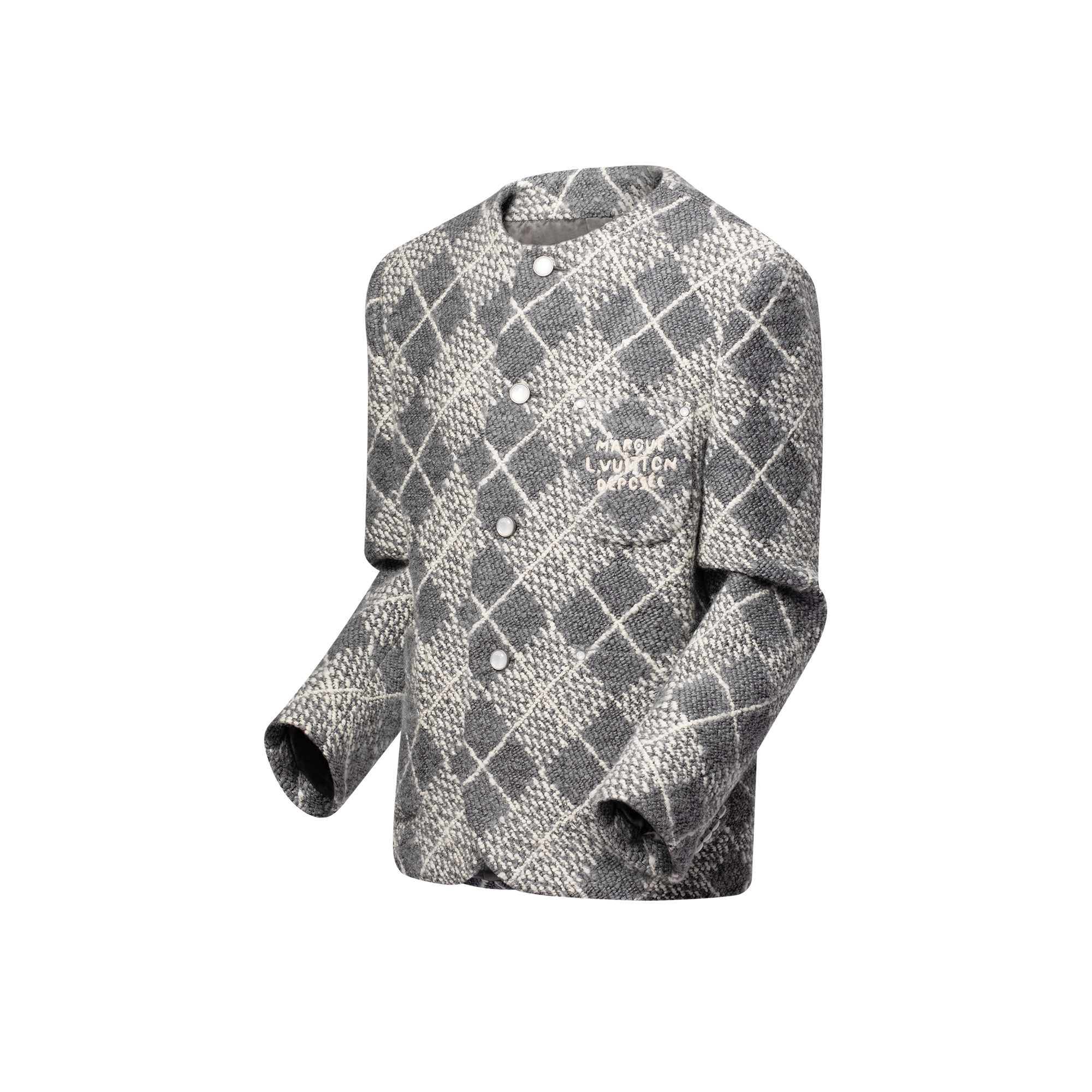 เสื้อแจ็คเก็ตชิคผ้าวูลไร้ปก  in ผู้ชาย