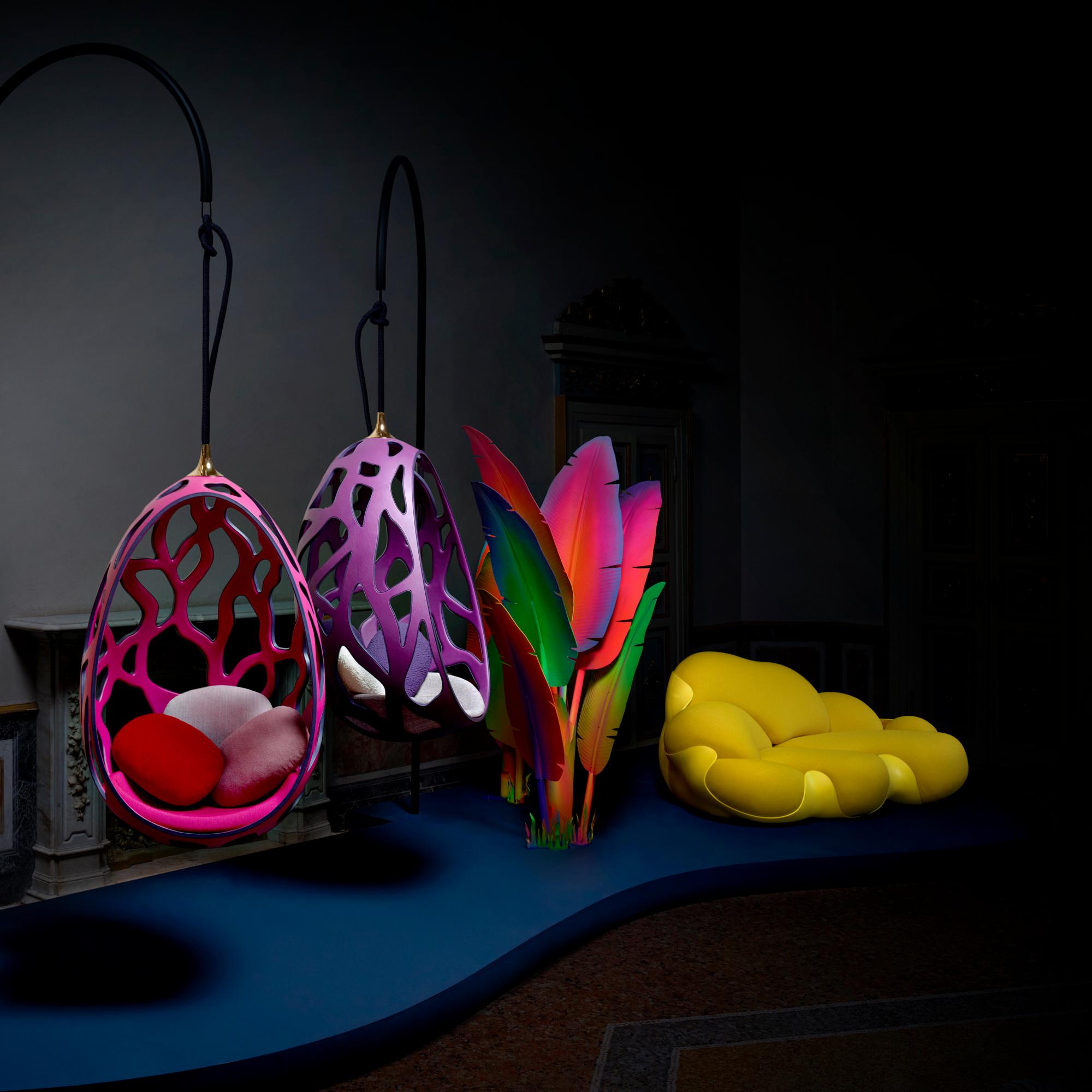 Cocoon By Campana Brothers หนังลูกวัว in ทรังก์ การเดินทาง และ บ้าน