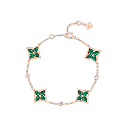 สร้อยข้อมือ Color Blossom BB Star Multi-Motif พิงค์โกลด์ มาลาไคท์ และเพชร in จิวเวลรี่'s หมวดหมู่ กำไลและสร้อยข้อมือ collections by Louis Vuitton (การย่อ/ขยายผลิตภัณฑ์)
