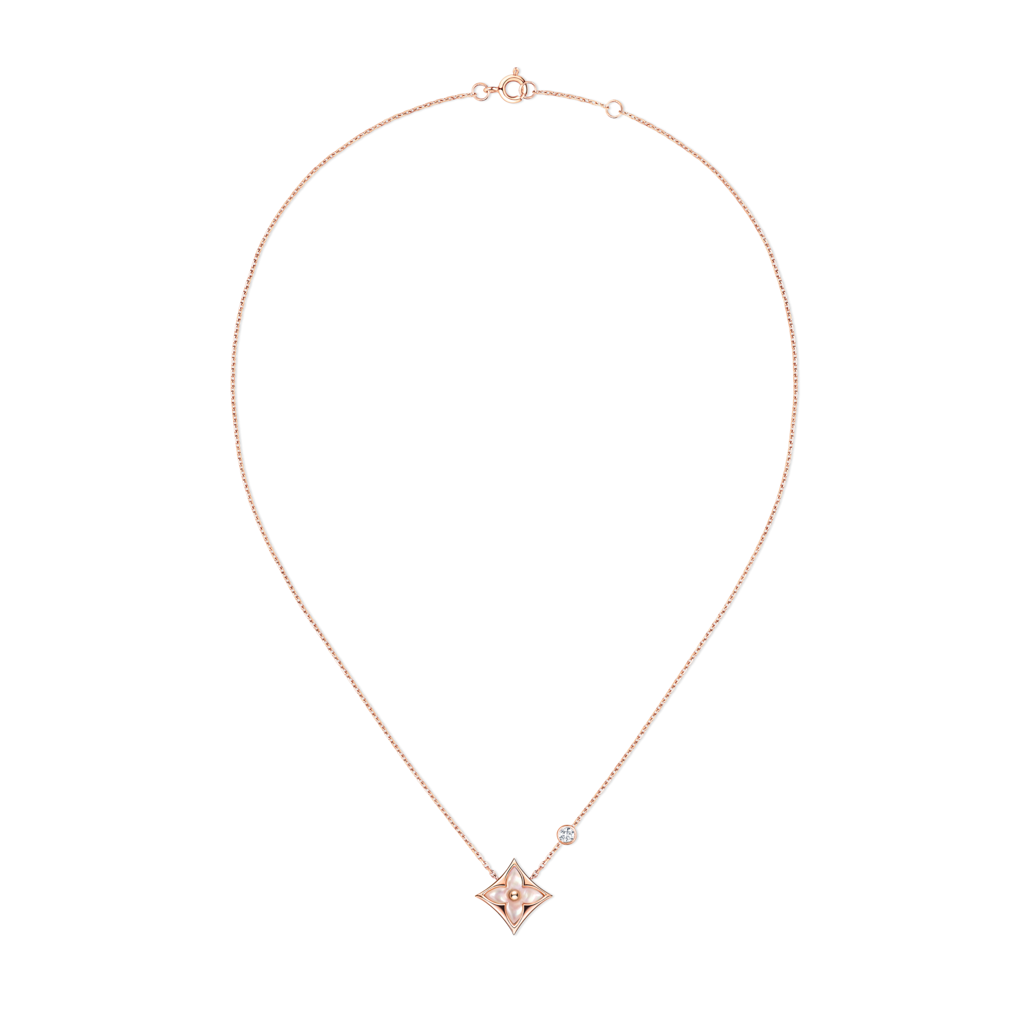 จี้ Color Blossom BB Star พิงค์โกลด์ มาเธอร์ออฟเพิร์ลสีชมพู และเพชร  in จิวเวลรี่