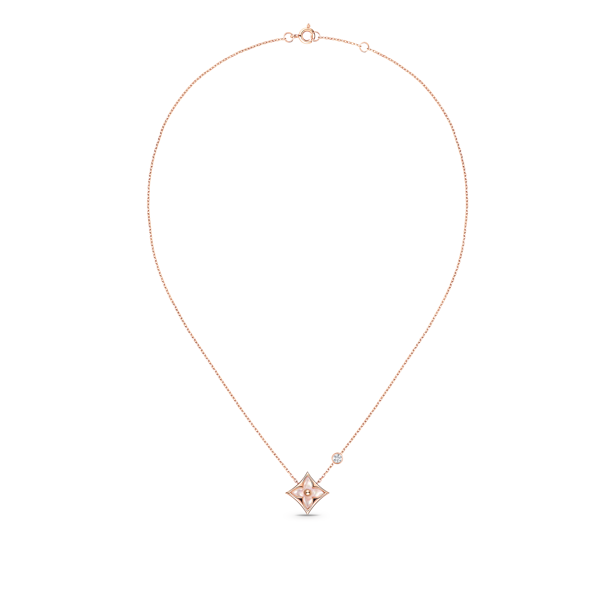 จี้ Color Blossom BB Star พิงค์โกลด์ มาเธอร์ออฟเพิร์ลสีชมพู และเพชร  in จิวเวลรี่