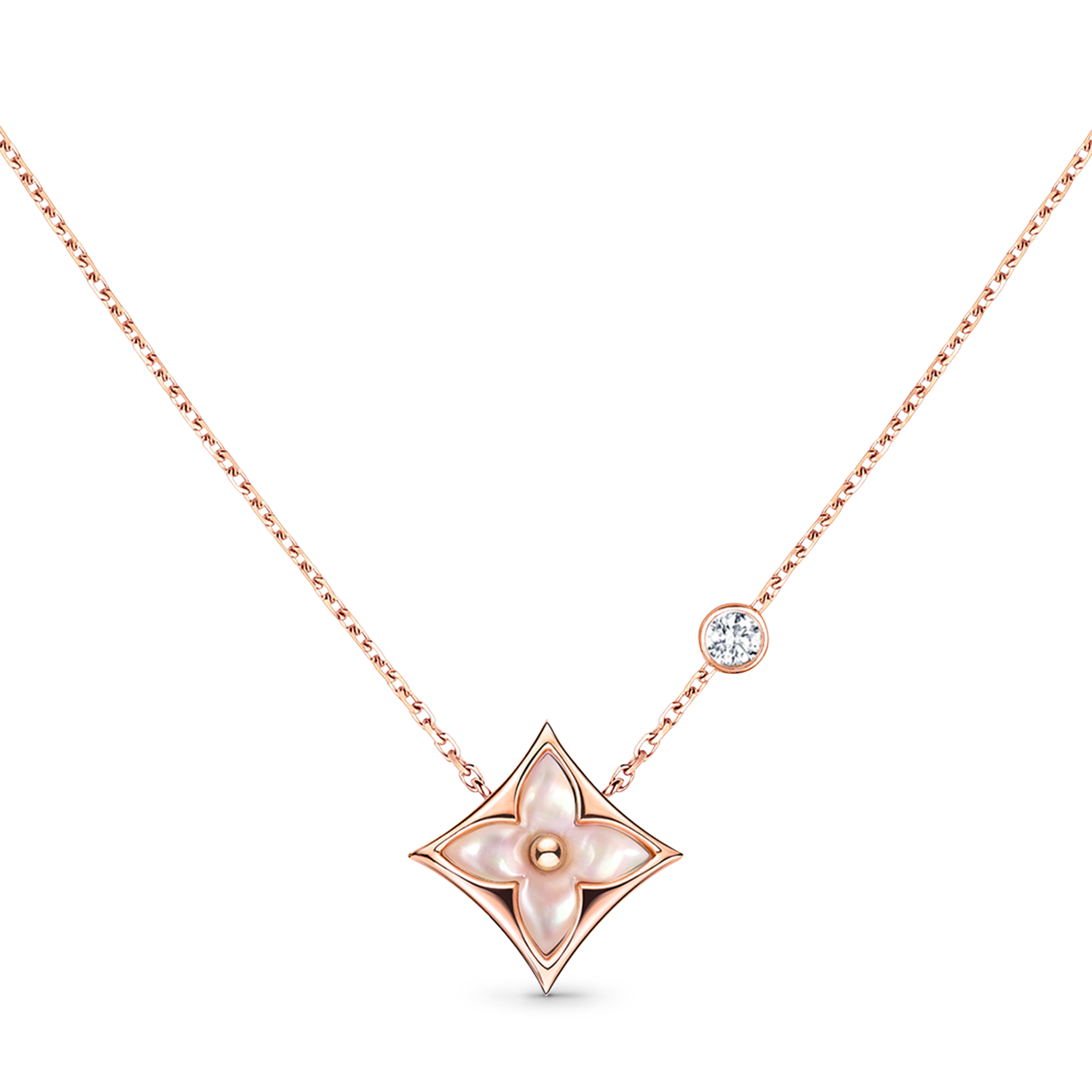 จี้ Color Blossom BB Star พิงค์โกลด์ มาเธอร์ออฟเพิร์ลสีชมพู และเพชร  in จิวเวลรี่