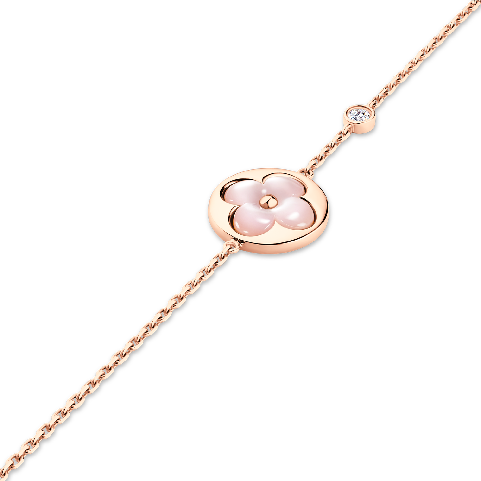 สร้อยข้อมือ Color Blossom BB Sun พิงค์โกลด์ มาเธอร์ออฟเพิร์ลสีชมพู และเพชร  in จิวเวลรี่