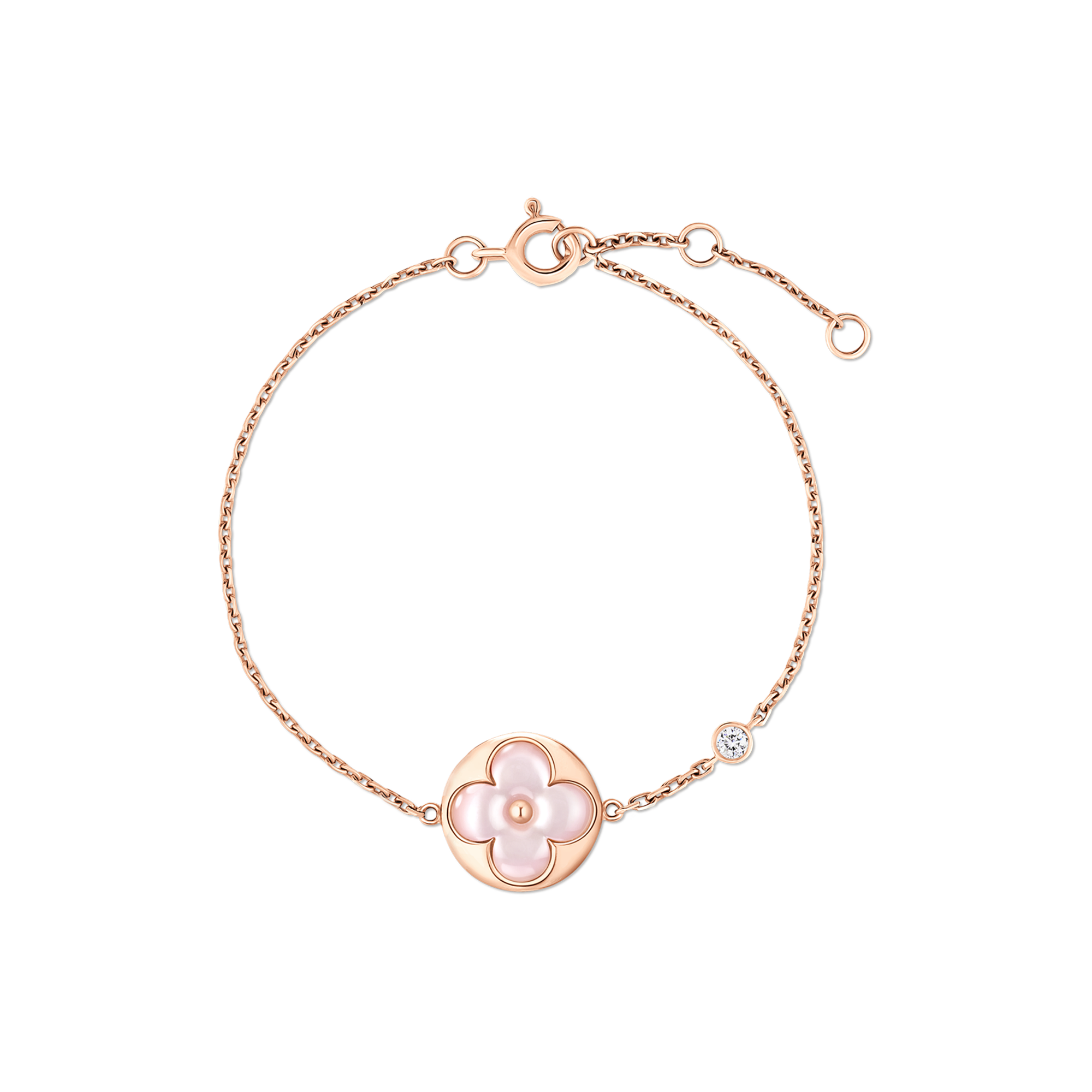 สร้อยข้อมือ Color Blossom BB Sun พิงค์โกลด์ มาเธอร์ออฟเพิร์ลสีชมพู และเพชร  in จิวเวลรี่