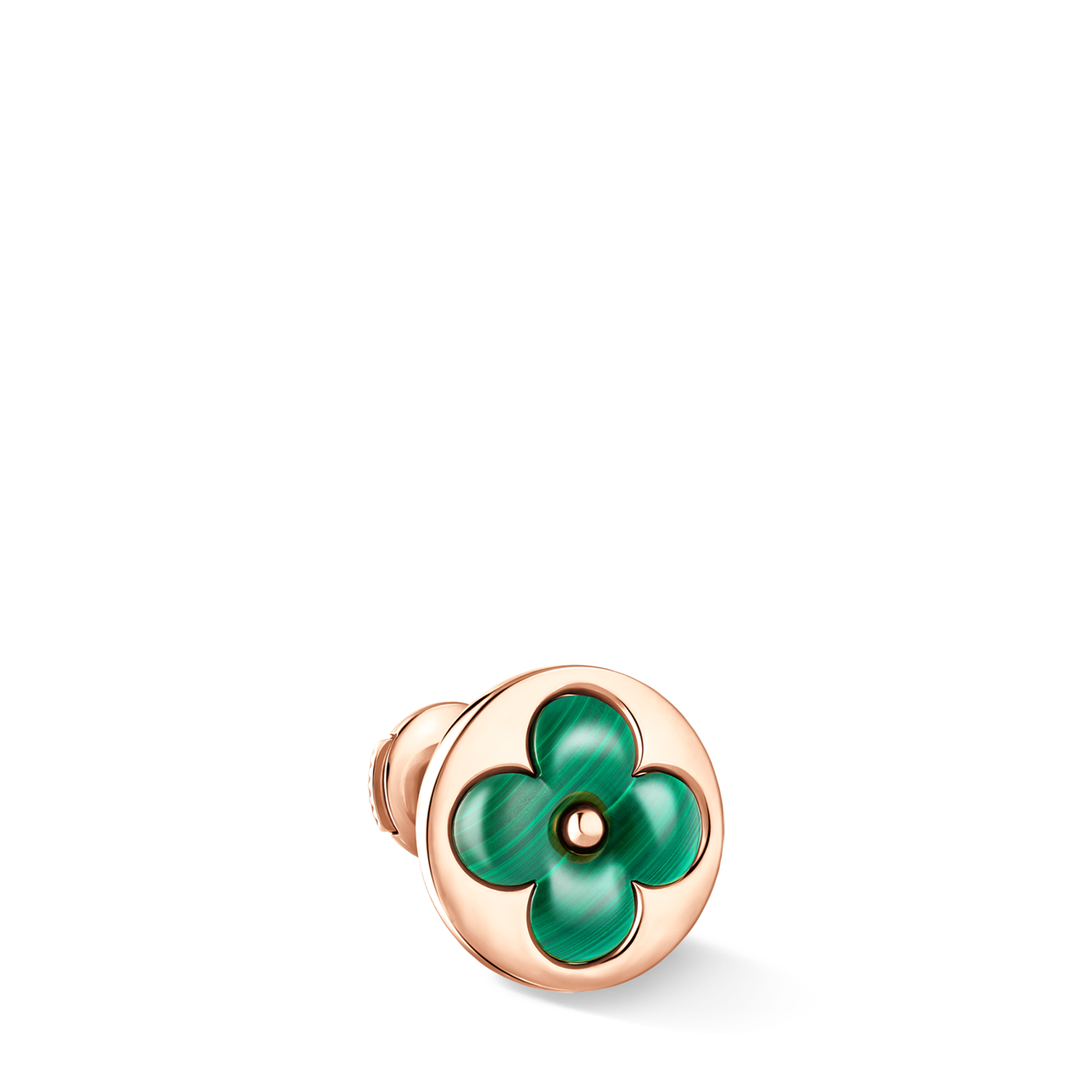 ต่างหูสตั๊ด Color Blossom BB Sun พิงค์โกลด์และมาลาไคท์ - สำหรับหนึ่งข้าง  in จิวเวลรี่