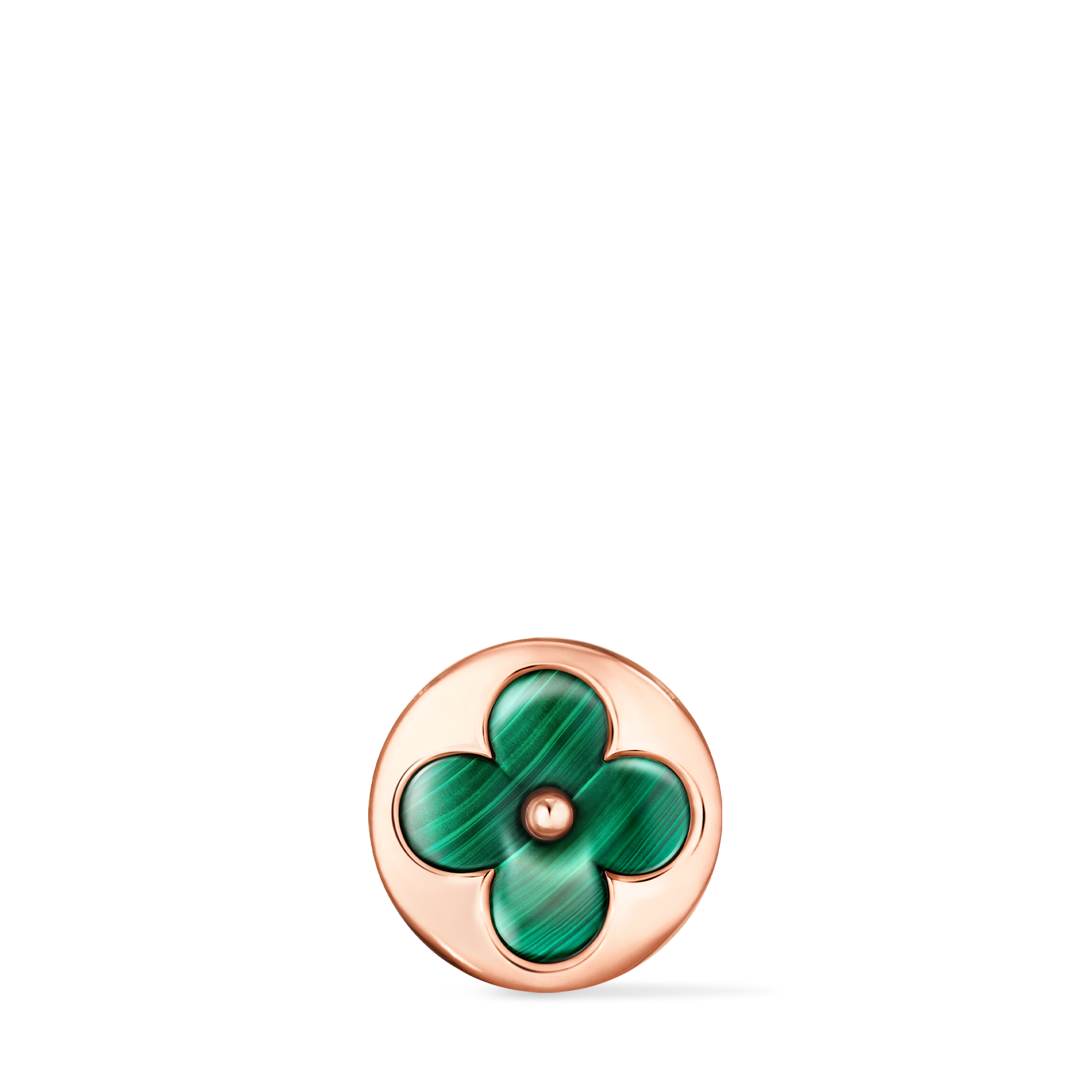 ต่างหูสตั๊ด Color Blossom BB Sun พิงค์โกลด์และมาลาไคท์ - สำหรับหนึ่งข้าง  in จิวเวลรี่