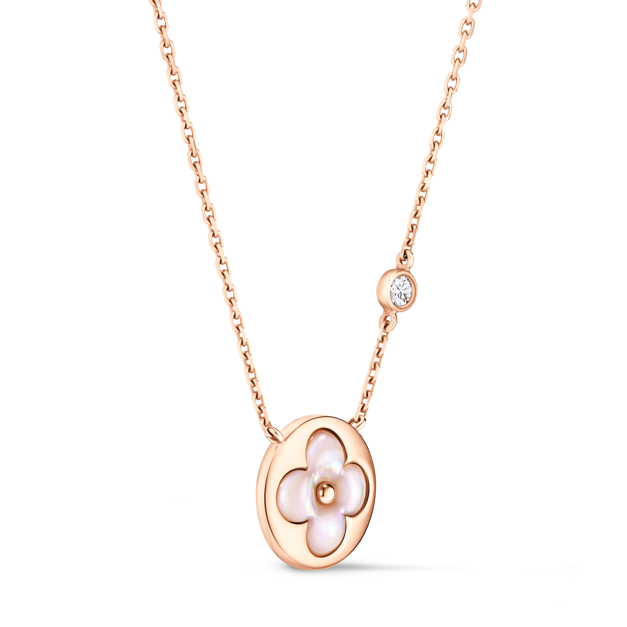 จี้ Color Blossom BB Sun พิงค์โกลด์ มาเธอร์ออฟเพิร์ลสีชมพู และเพชร  in จิวเวลรี่