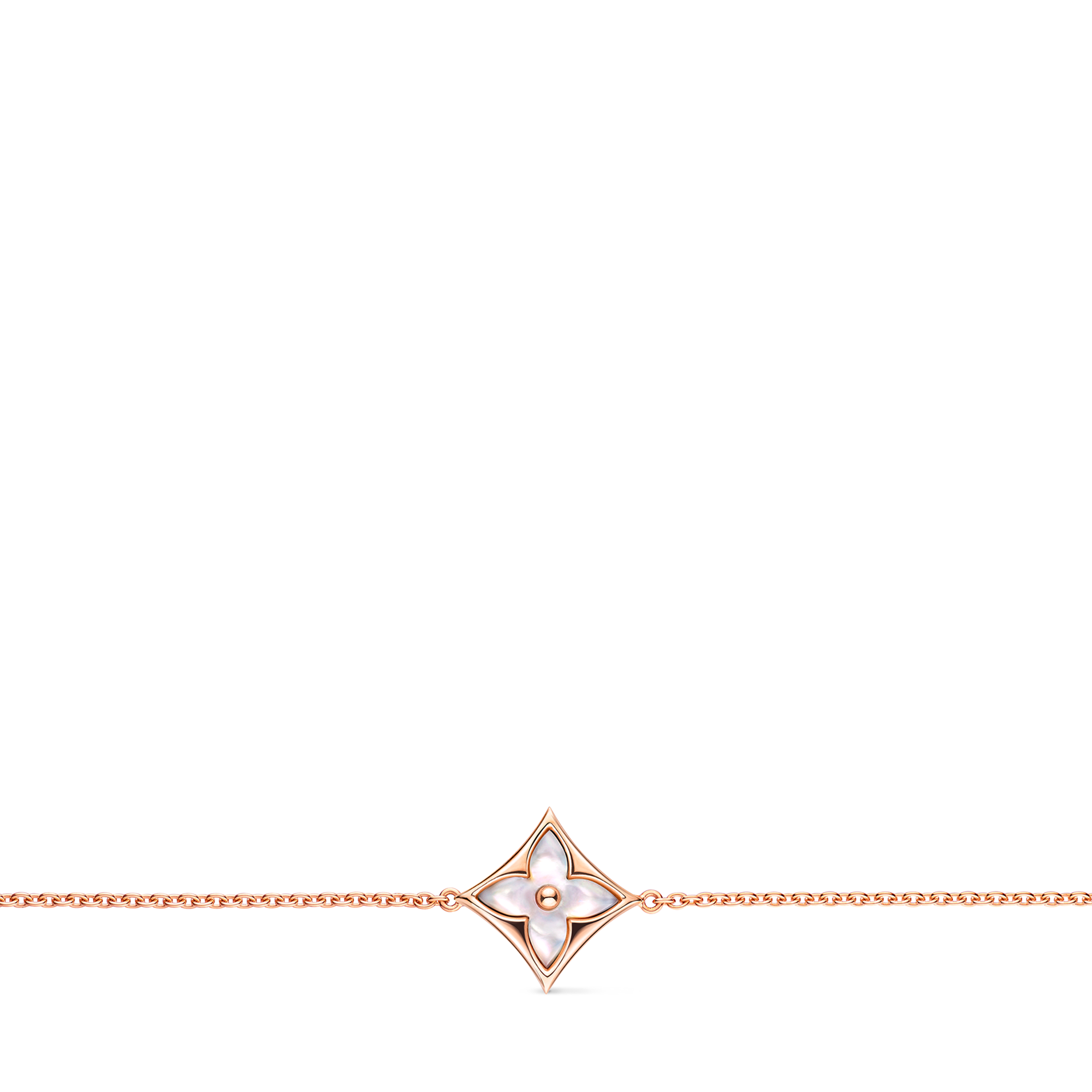 สร้อยข้อมือ Color Blossom M Star พิงค์โกลด์และมาเธอร์ออฟเพิร์ลสีขาว  in จิวเวลรี่