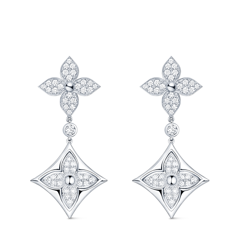 ต่างหู Color Blossom M Star Multi-Motif ไวท์โกลด์และเพชร in จิวเวลรี่'s หมวดหมู่ ไฟน์จิวเวลรี่ทั้งหมด collections by Louis Vuitton (การย่อ/ขยายผลิตภัณฑ์)