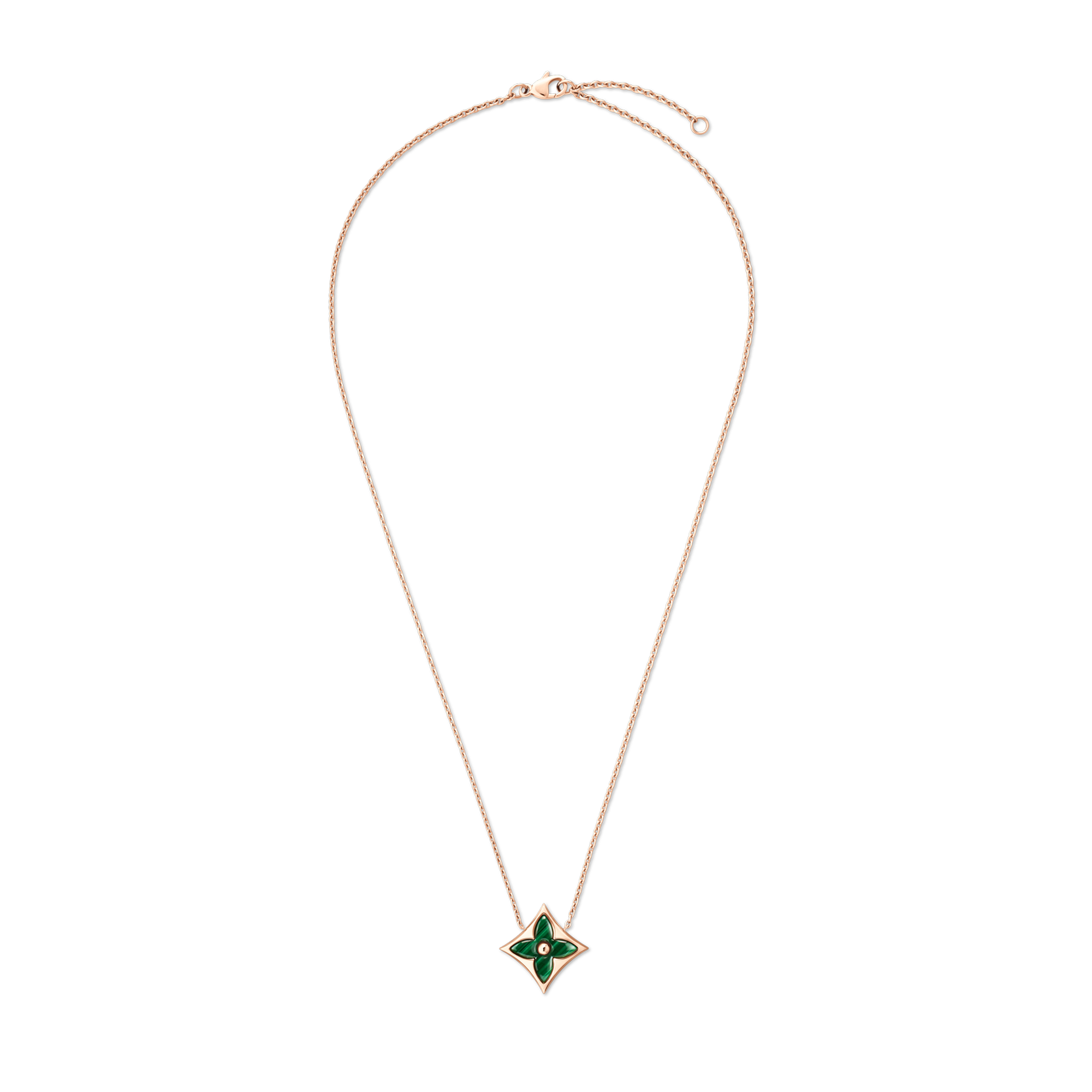 จี้ Color Blossom M Star พิงค์โกลด์และมาลาไคท์  in จิวเวลรี่