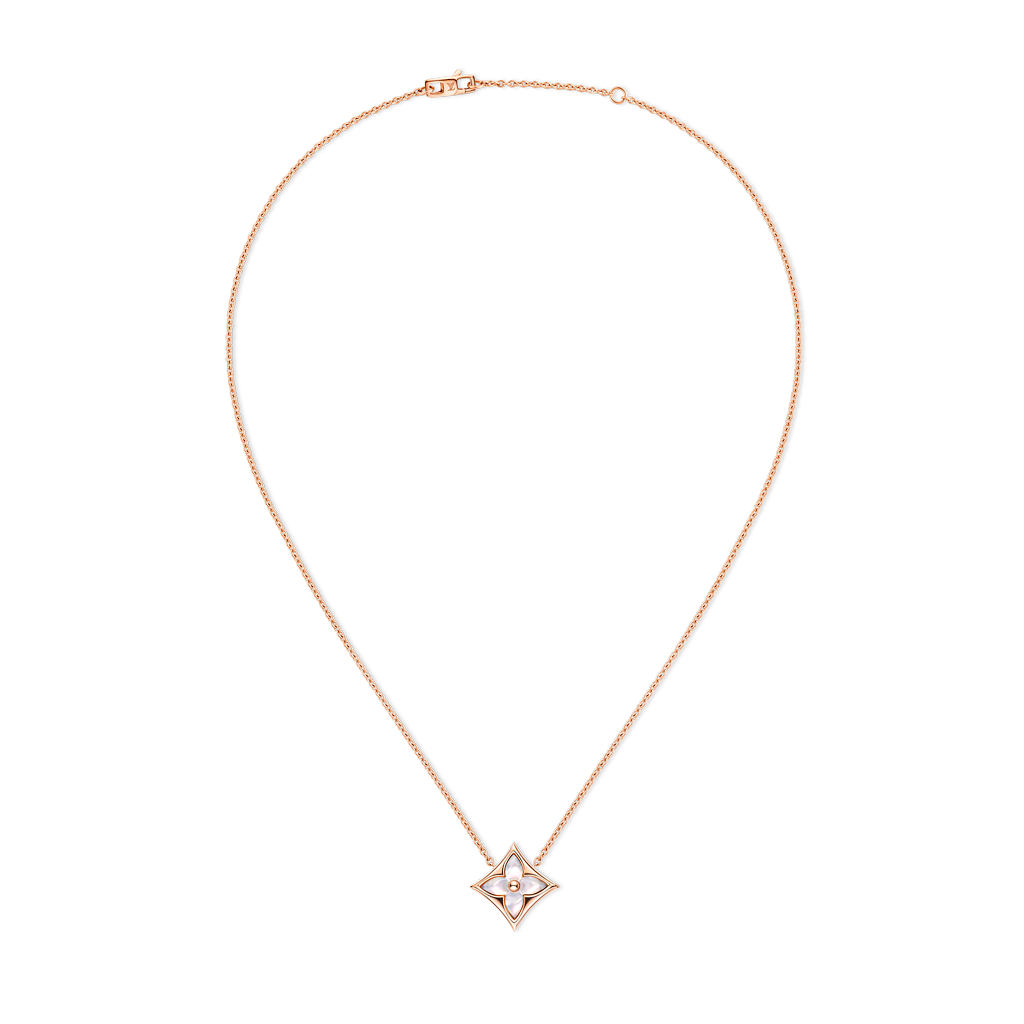 จี้ Color Blossom M Star พิงค์โกลด์และมาเธอร์ออฟเพิร์ลสีขาว  in จิวเวลรี่