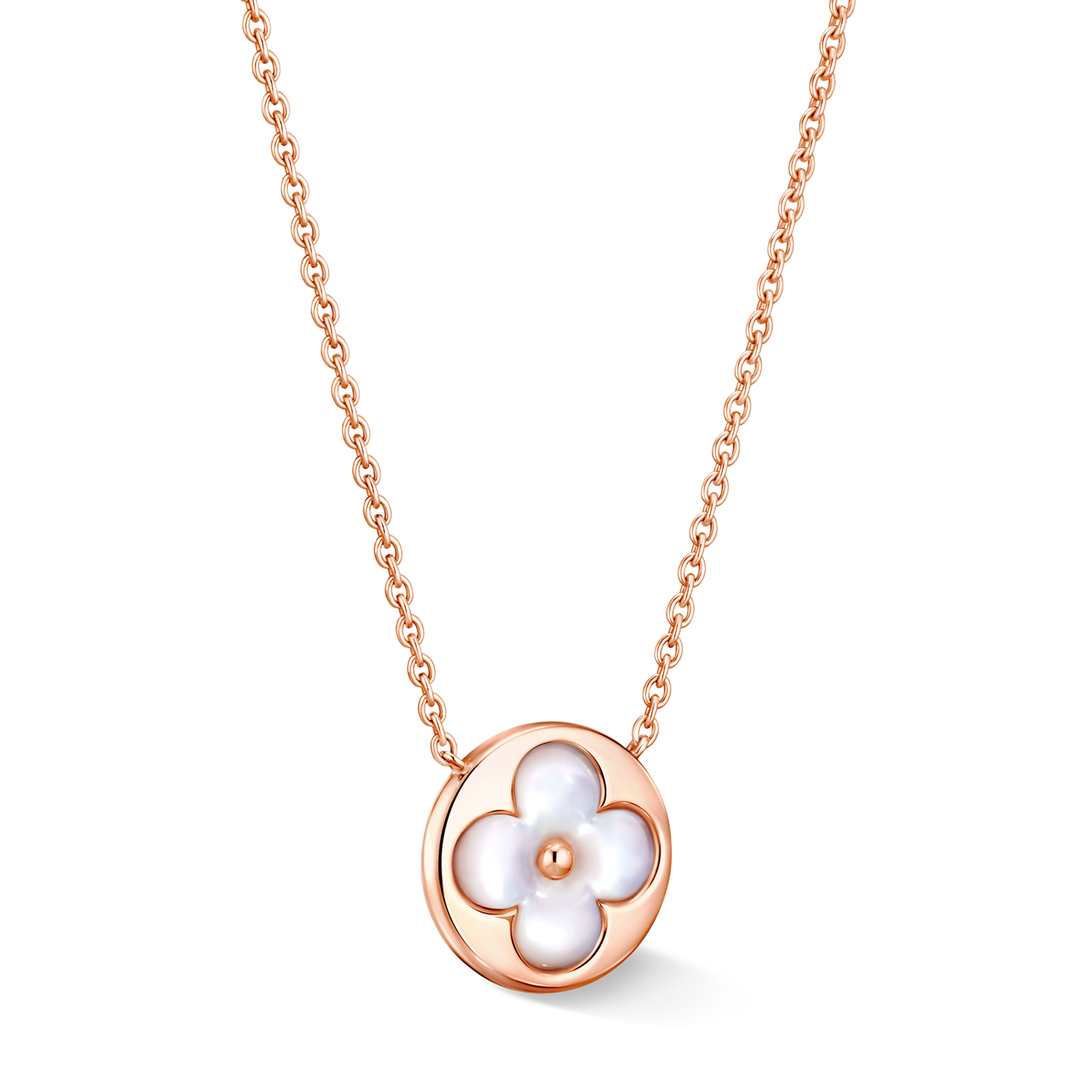 จี้ Color Blossom M Sun พิงค์โกลด์และมาเธอร์ออฟเพิร์ลสีขาว  in จิวเวลรี่