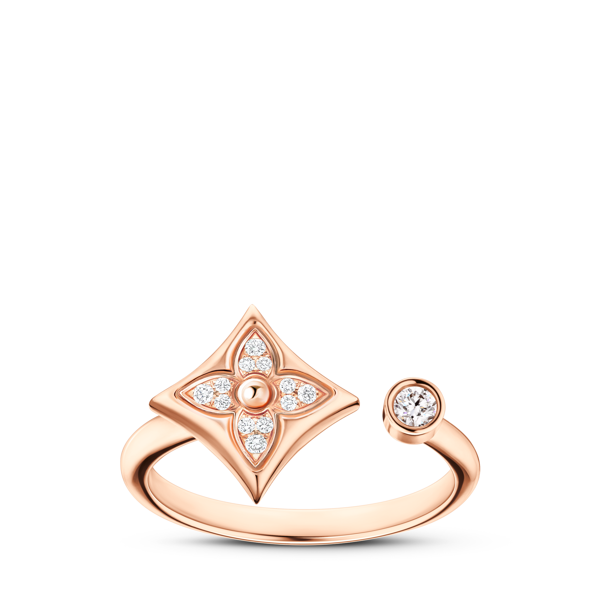 แหวน Color Blossom Mini Star พิงค์โกลด์และเพชร  in จิวเวลรี่