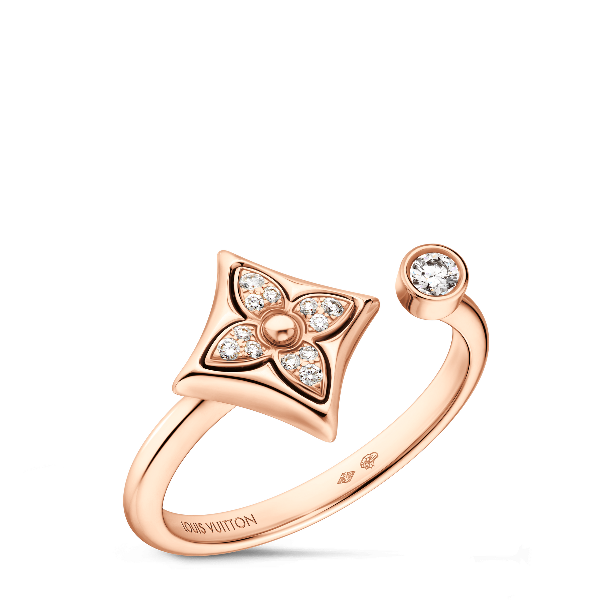 แหวน Color Blossom Mini Star พิงค์โกลด์และเพชร  in จิวเวลรี่
