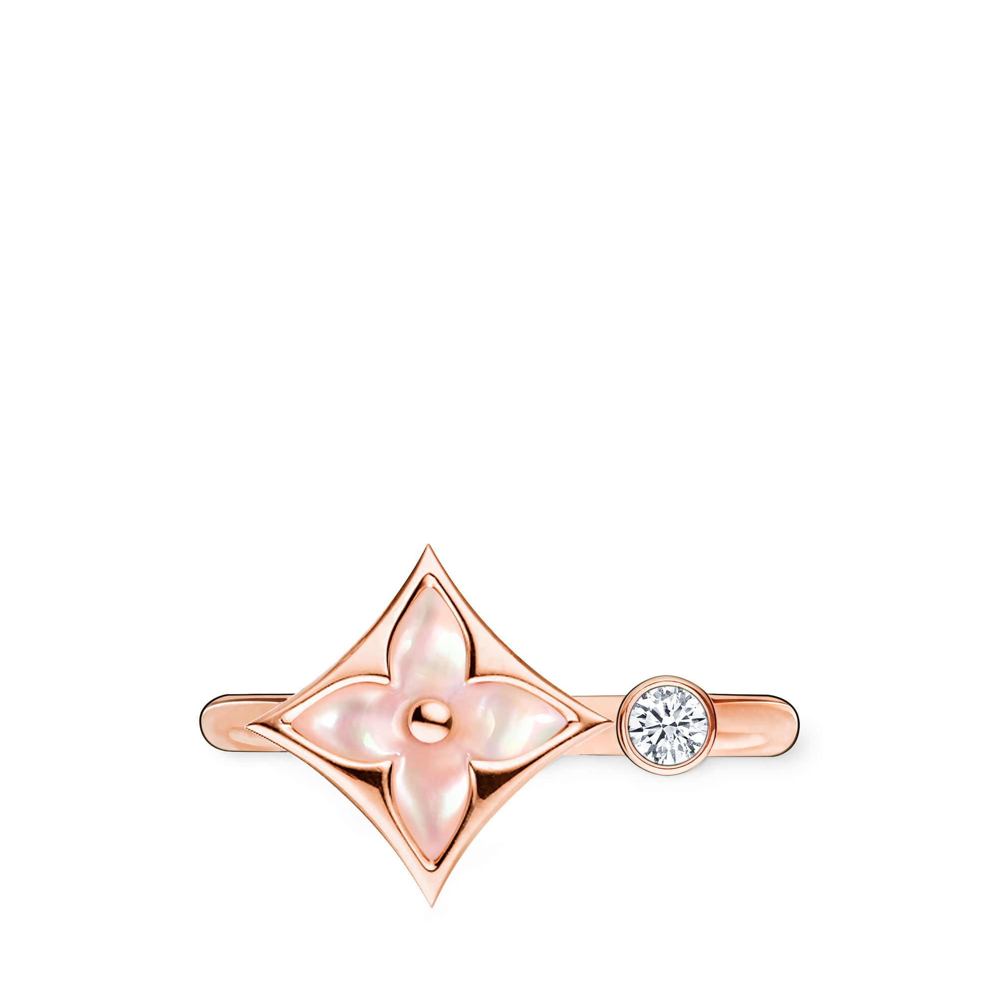 แหวน Color Blossom Mini Star พิงค์โกลด์ มาเธอร์ออฟเพิร์ลสีชมพู และเพชร  in จิวเวลรี่