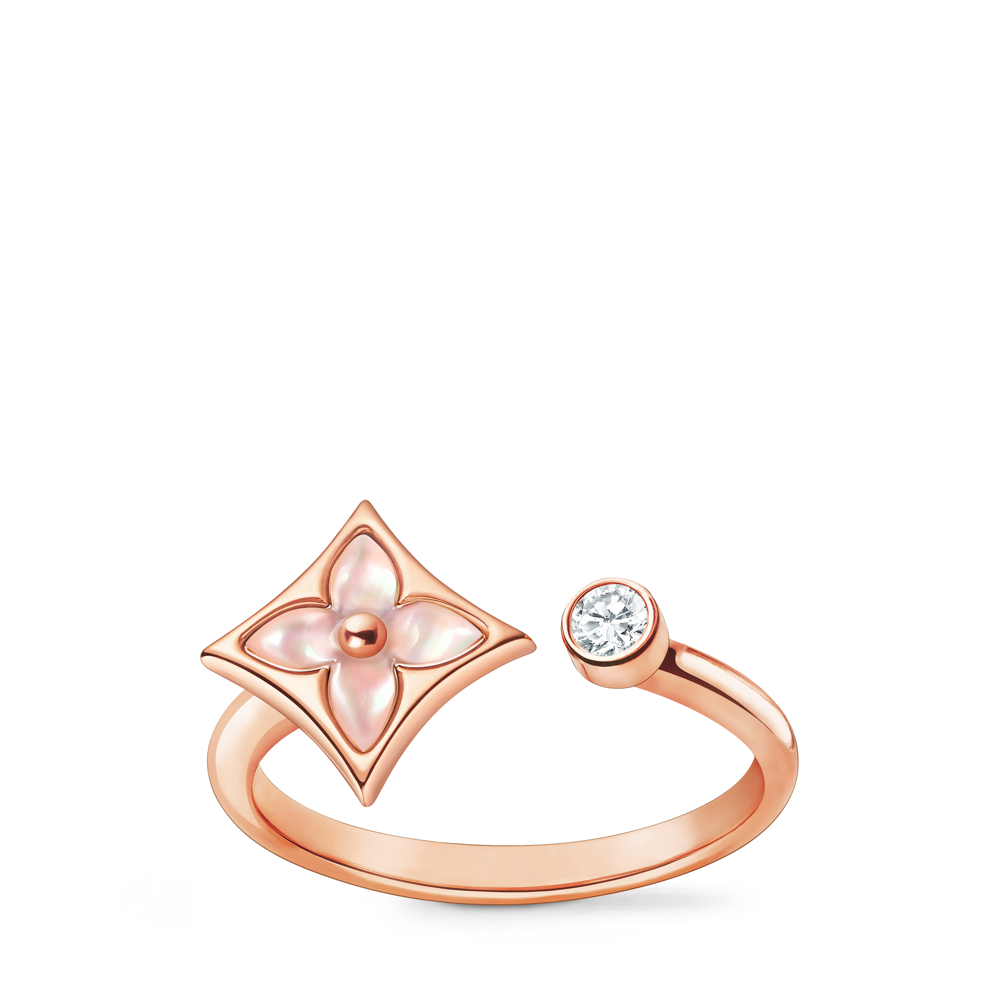 แหวน Color Blossom Mini Star พิงค์โกลด์ มาเธอร์ออฟเพิร์ลสีชมพู และเพชร  in จิวเวลรี่