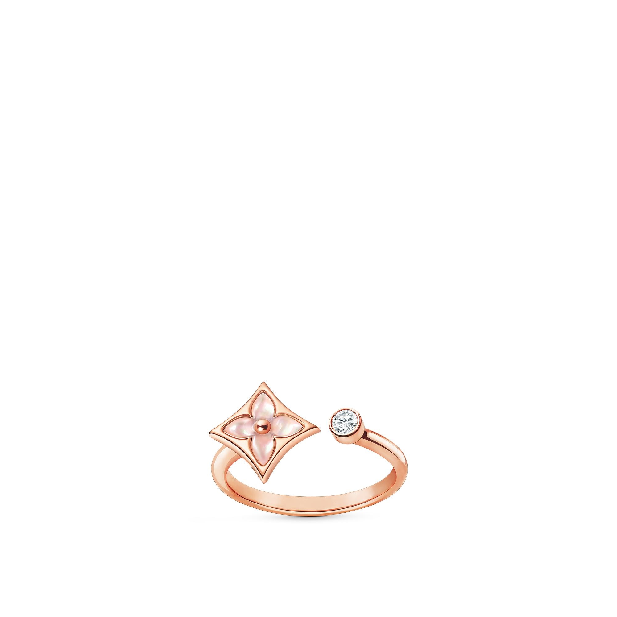 แหวน Color Blossom Mini Star พิงค์โกลด์ มาเธอร์ออฟเพิร์ลสีชมพู และเพชร  in จิวเวลรี่