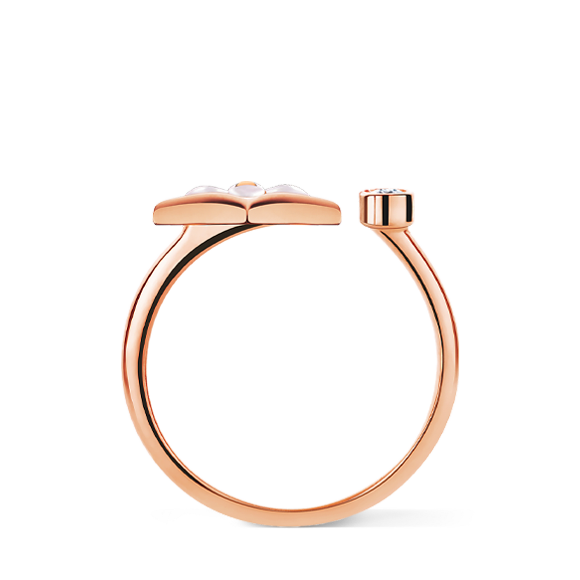 แหวน Color Blossom Mini Star พิงค์โกลด์ มาเธอร์ออฟเพิร์ลสีขาว และเพชร  in จิวเวลรี่