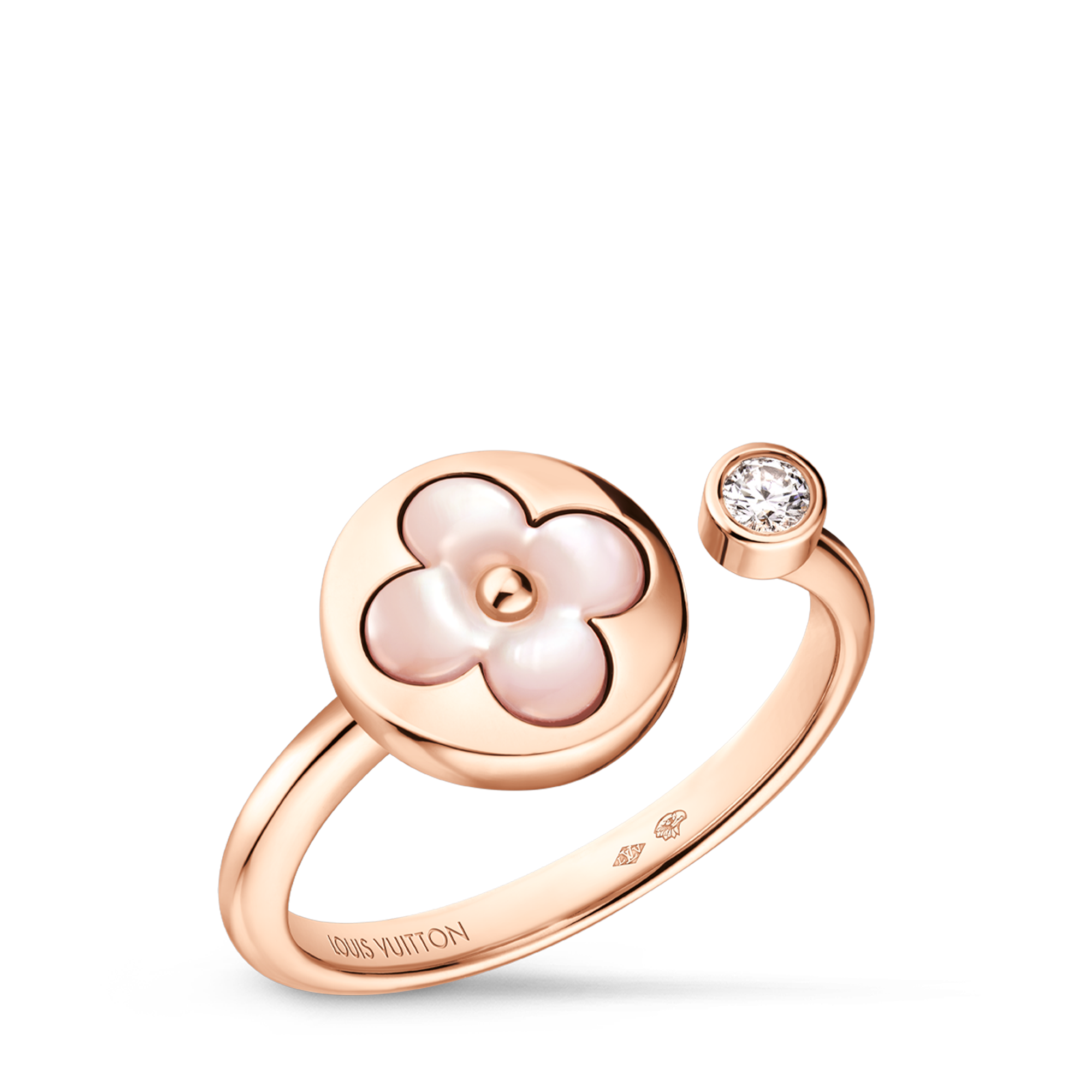 แหวน Color Blossom Mini Sun พิงค์โกลด์ มาเธอร์ออฟเพิร์ลสีชมพู และเพชร  in จิวเวลรี่