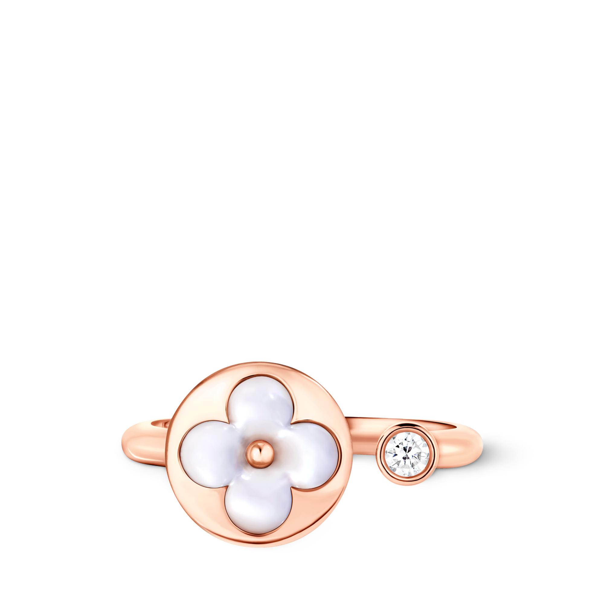 แหวน Color Blossom Mini Sun พิงค์โกลด์ มาเธอร์ออฟเพิร์ลสีขาว และเพชร  in จิวเวลรี่