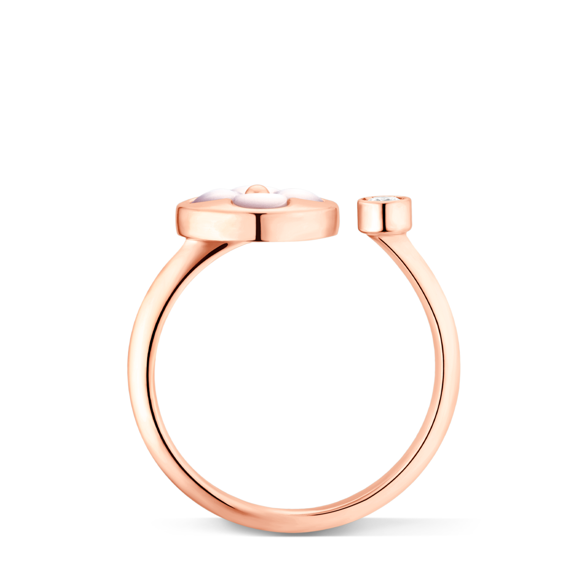 แหวน Color Blossom Mini Sun พิงค์โกลด์ มาเธอร์ออฟเพิร์ลสีขาว และเพชร  in จิวเวลรี่