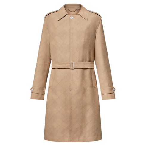 เทรนช์โค้ทผ้าคอตตอนผสมผ้าไหม in ผู้ชาย's เสื้อผ้า เสื้อโค้ทกันหนาวสำหรับผู้ชาย collections by Louis Vuitton (การย่อ/ขยายผลิตภัณฑ์)