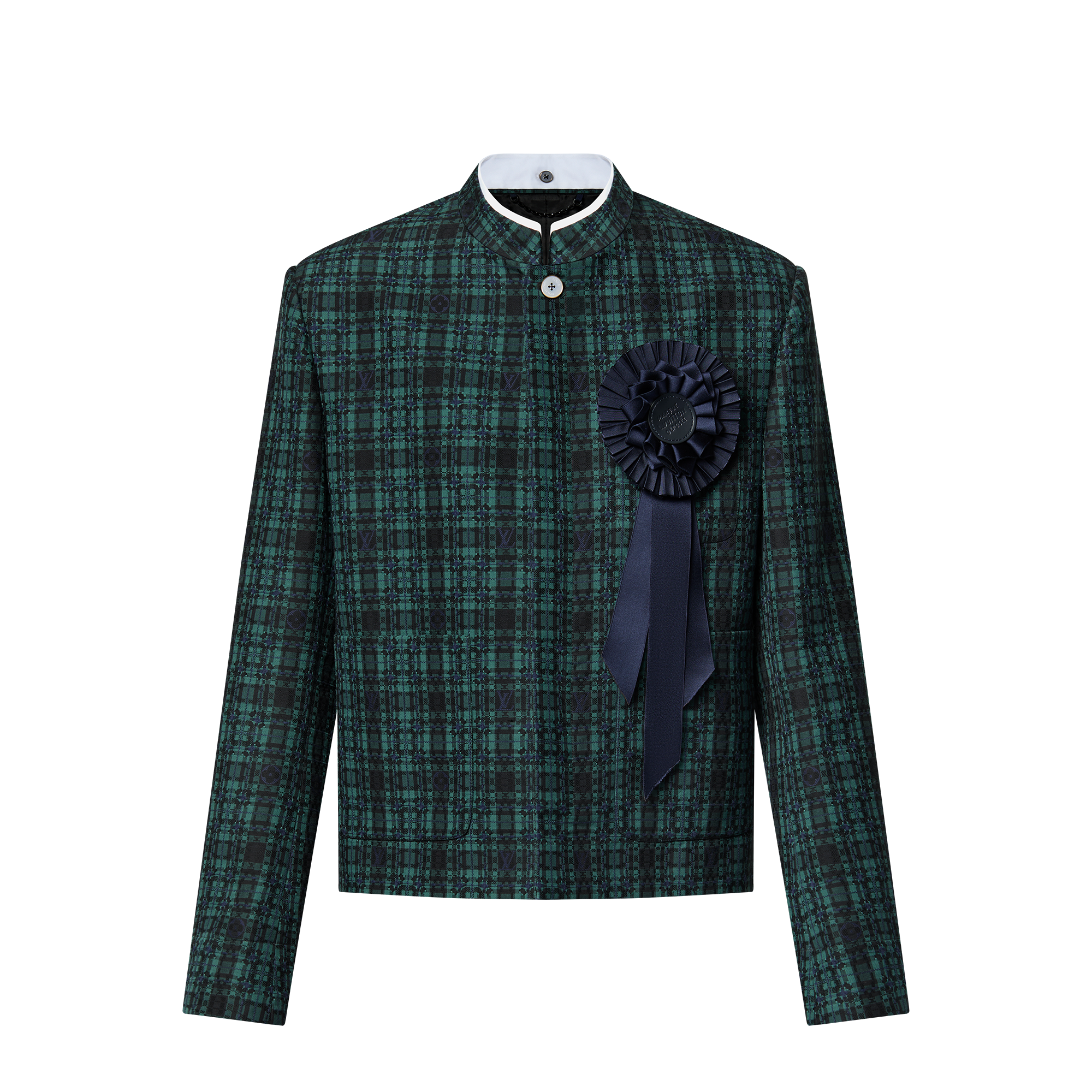 เสื้อแจ็คเก็ต Officer’S ผ้าคอตตอนลายตาราง Tartan  in ผู้ชาย