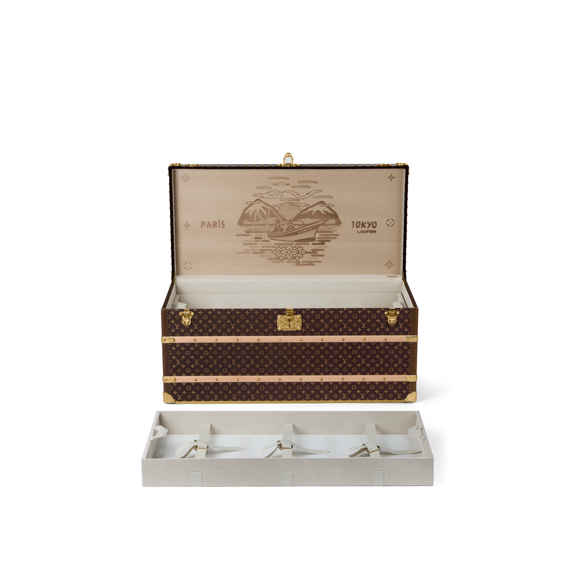 ทรังก์รุ่น Courrier Lozine LV Sakura Ornaments Monogram Monogram in ทรังก์ การเดินทาง และ บ้าน