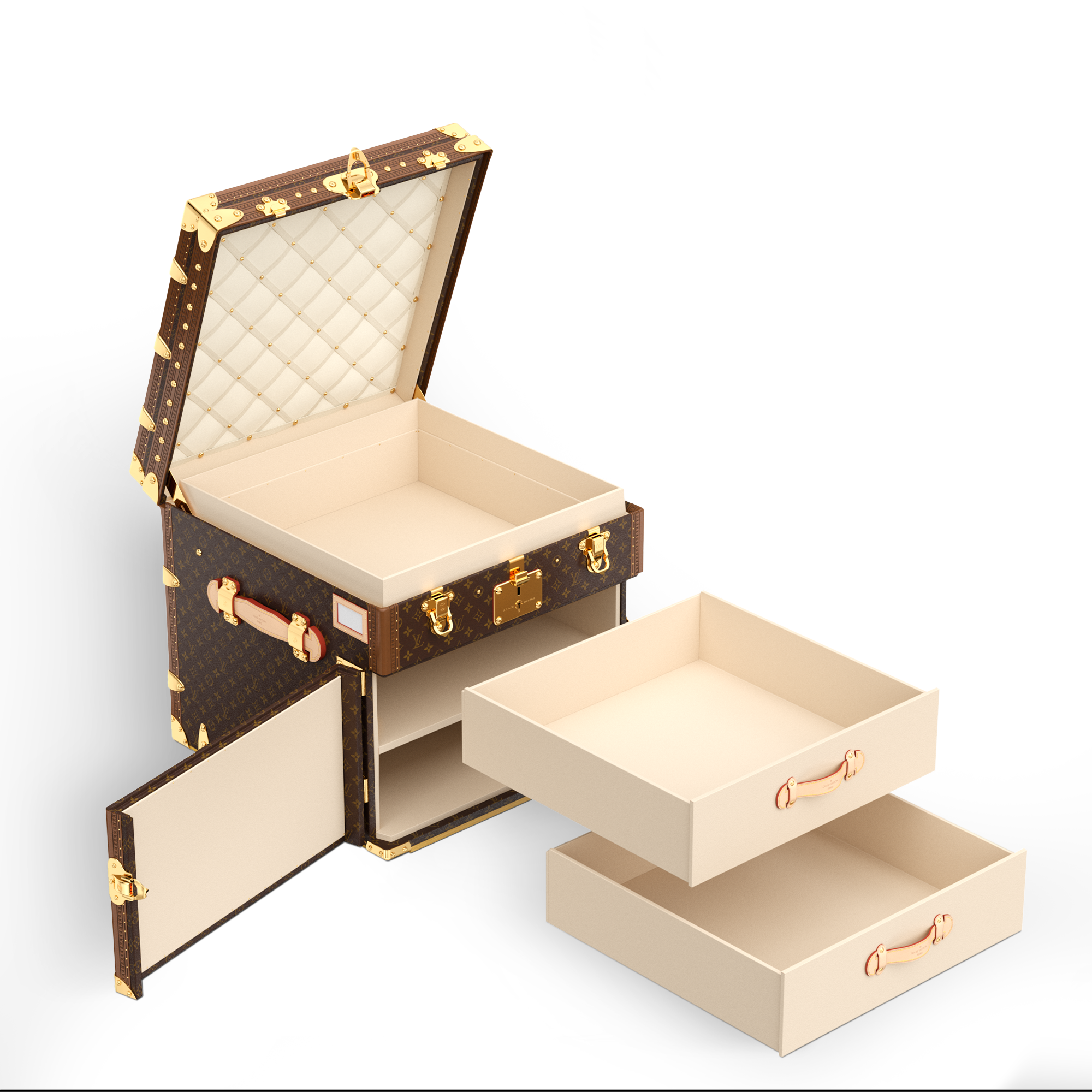 Courrier Lozine Carré Gauche Monogram in ทรังก์ การเดินทาง และ บ้าน