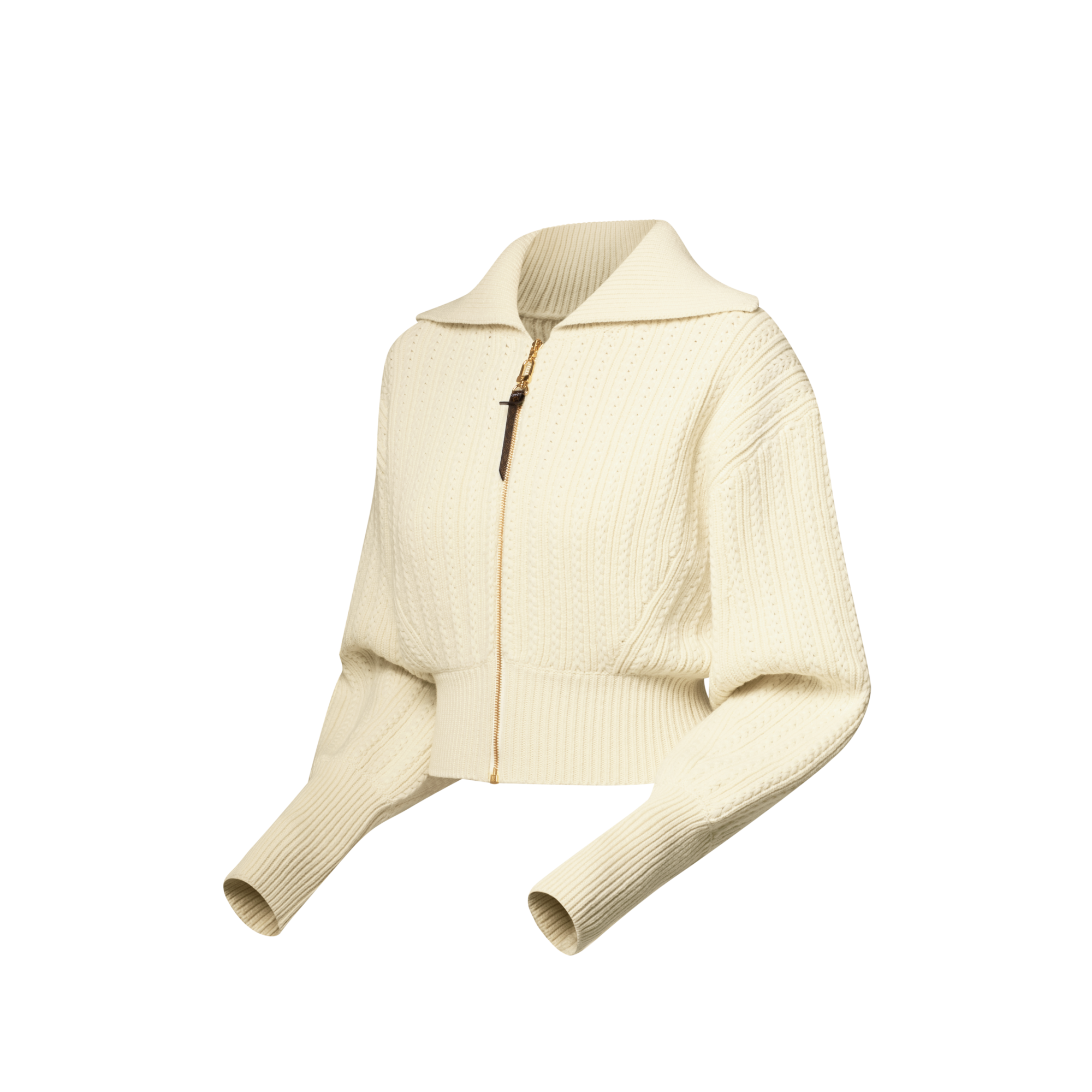 Cropped Rib-Knit Jacket
  in ผู้หญิง