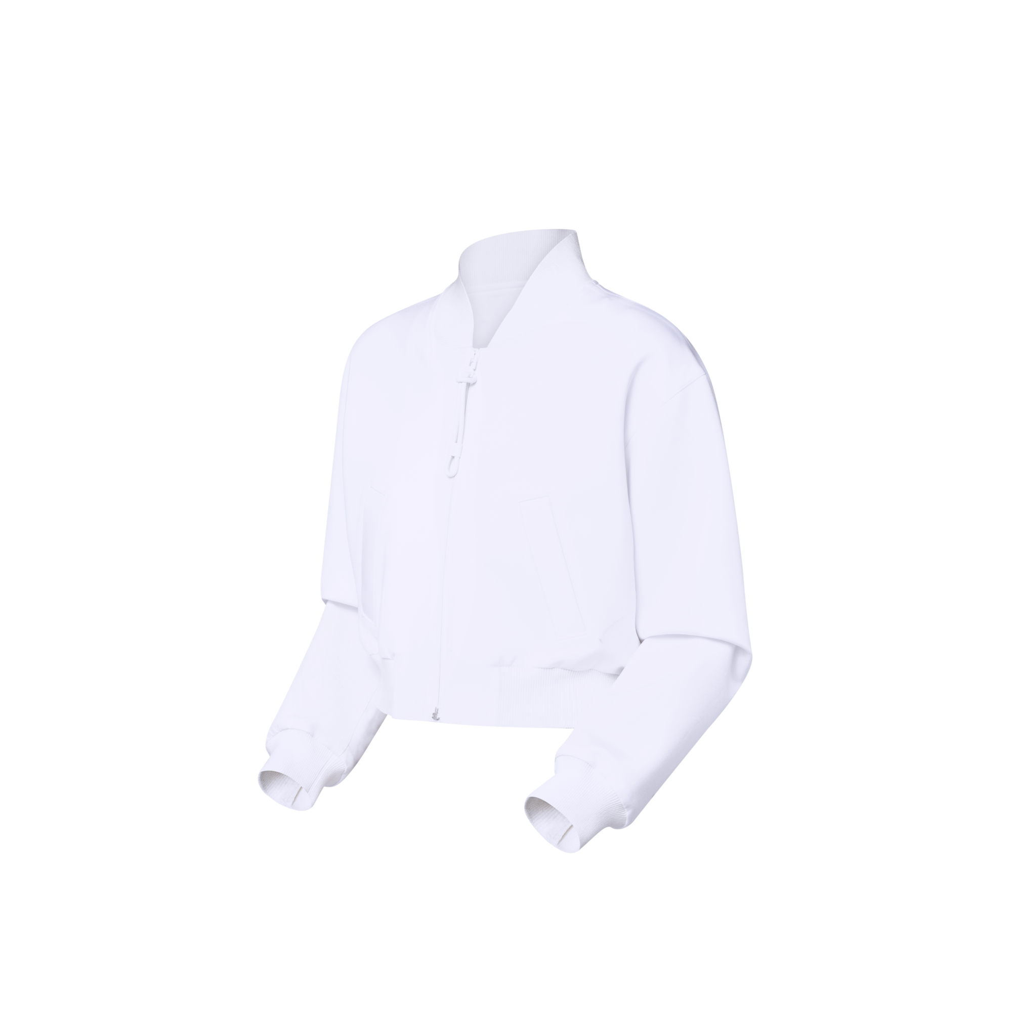 เสื้อแจ็คเก็ตบอมเบอร์ครอปผ้าเจอร์ซีย์เทคนิคอล  in ผู้หญิง