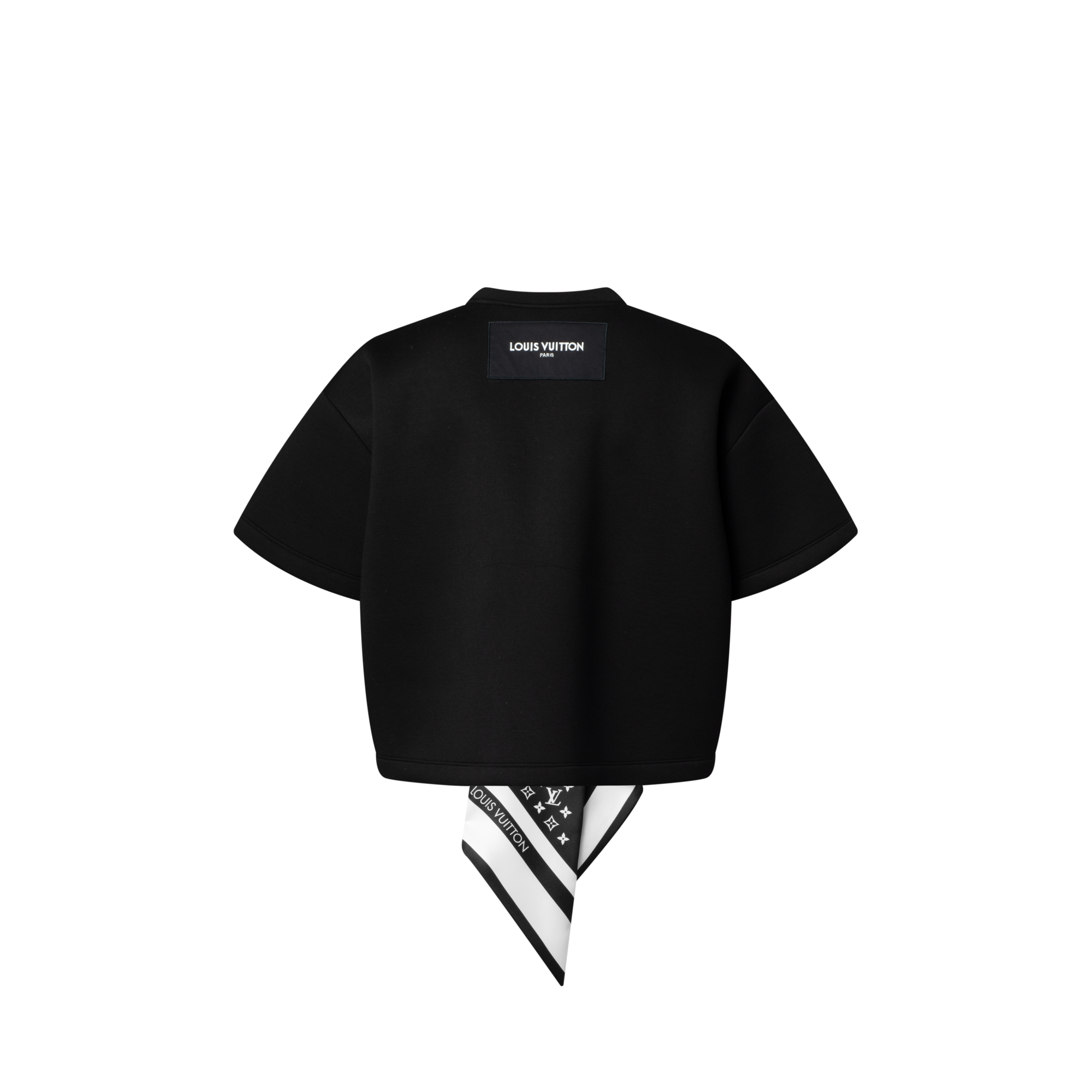 เสื้อยืดครอปพร้อมเนคไทผ้าไหม  in ผู้หญิง