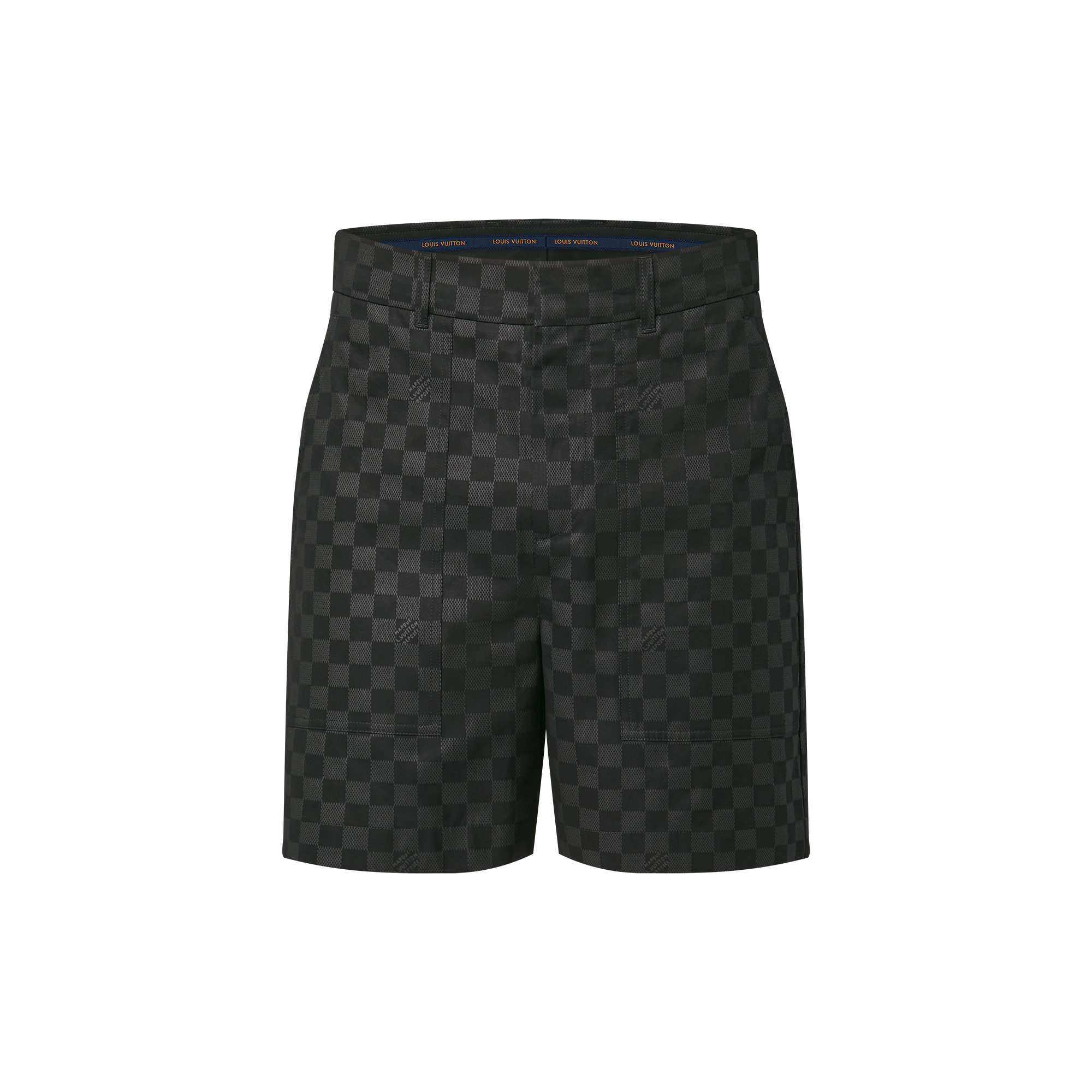 กางเกงขาสั้นแคชวลผ้าคอตตอนลาย Damier  in ผู้ชาย