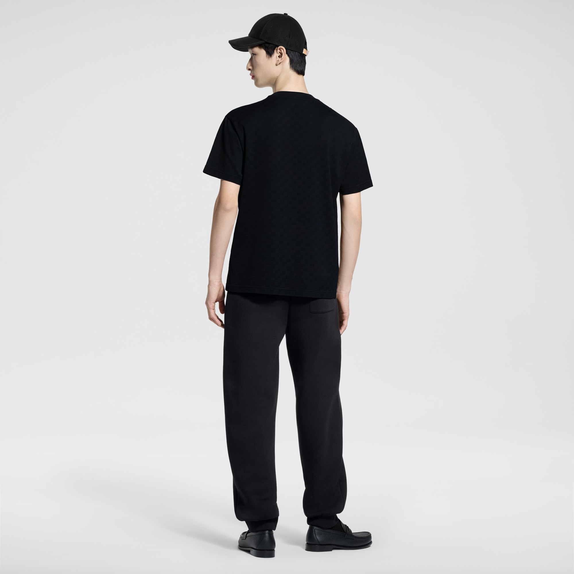 เสื้อยืดผ้าคอตตอนปีเก้ลาย Damier  in ผู้ชาย