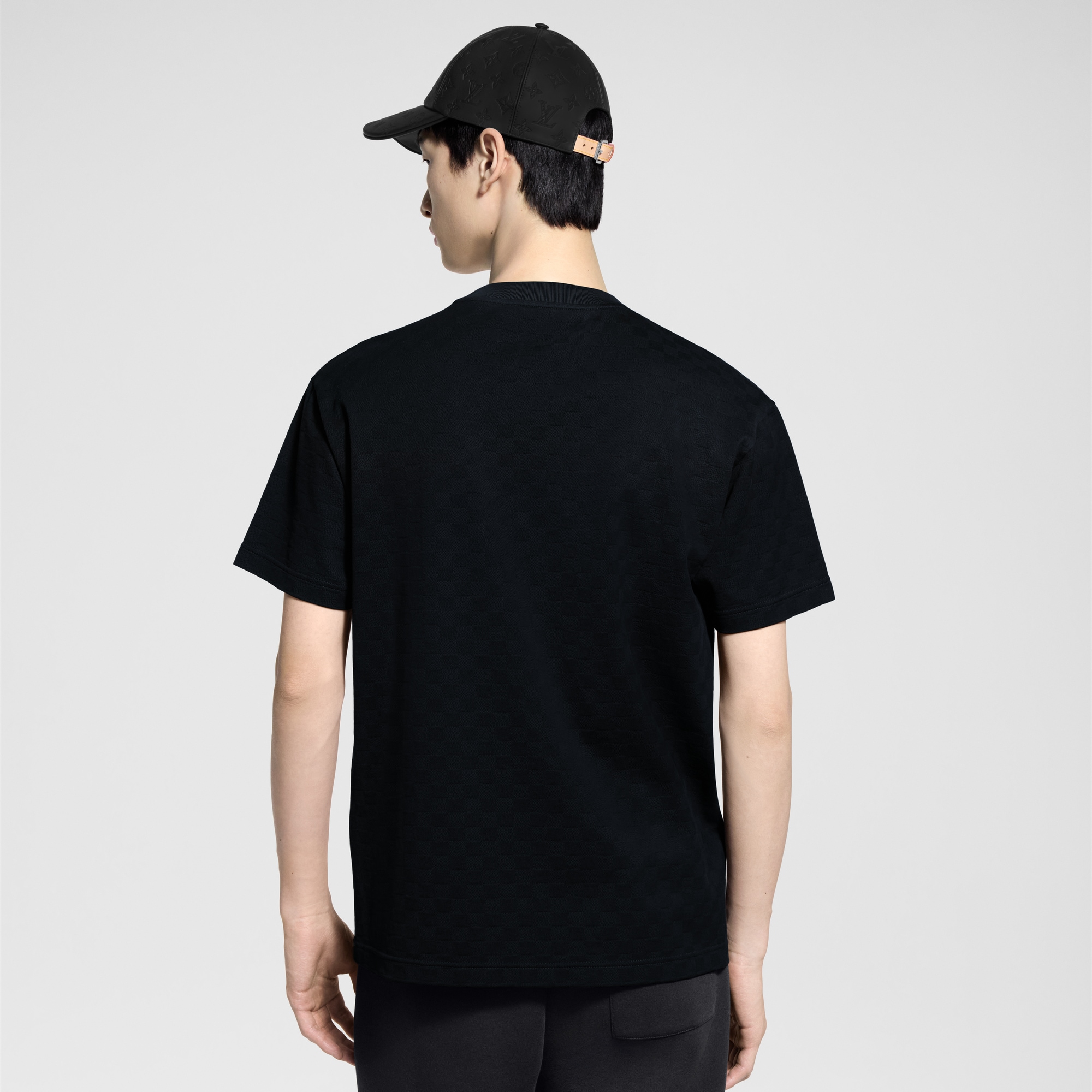 เสื้อยืดผ้าคอตตอนปีเก้ลาย Damier  in ผู้ชาย