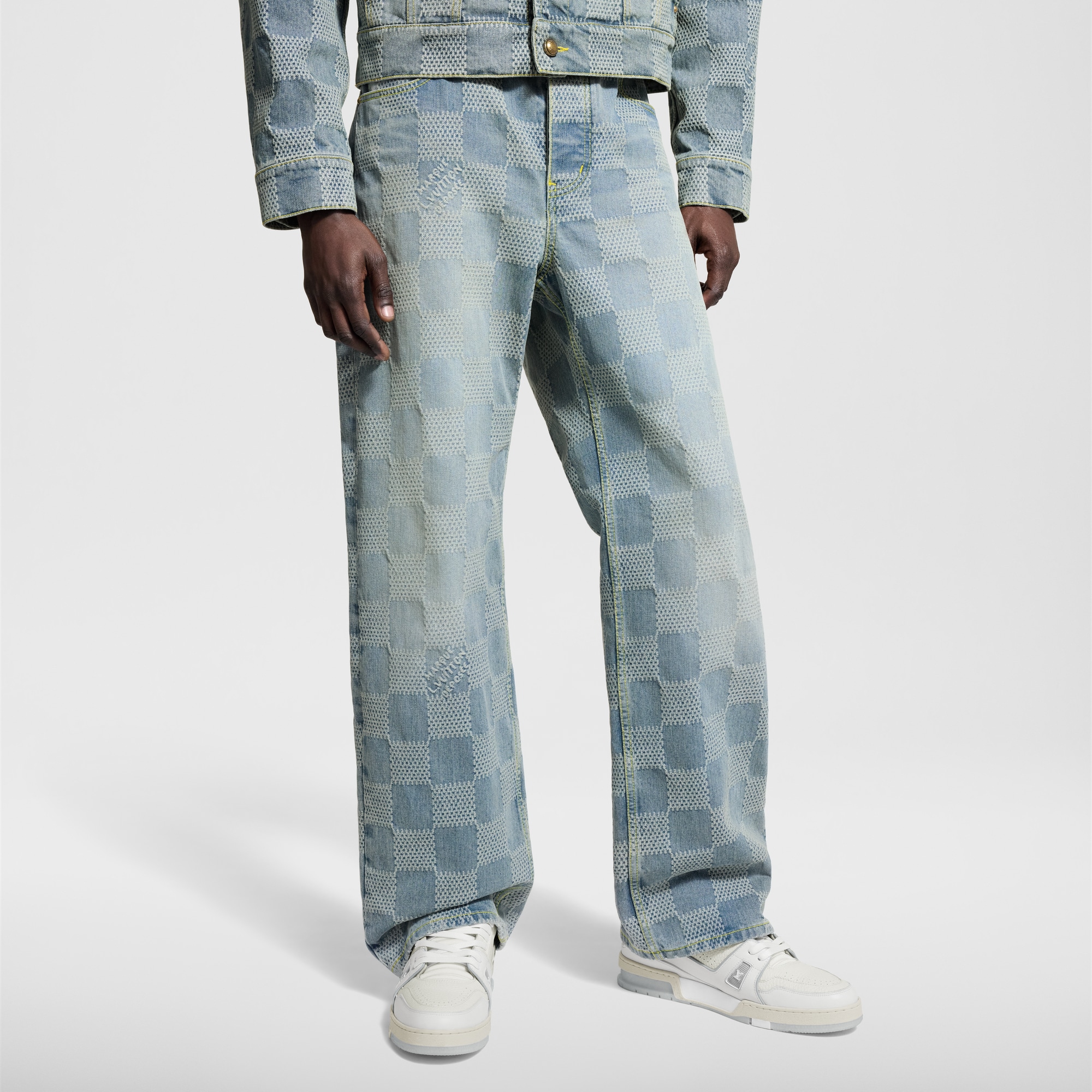 กางเกงเดนิม Skate ลาย Damier  in ผู้ชาย
