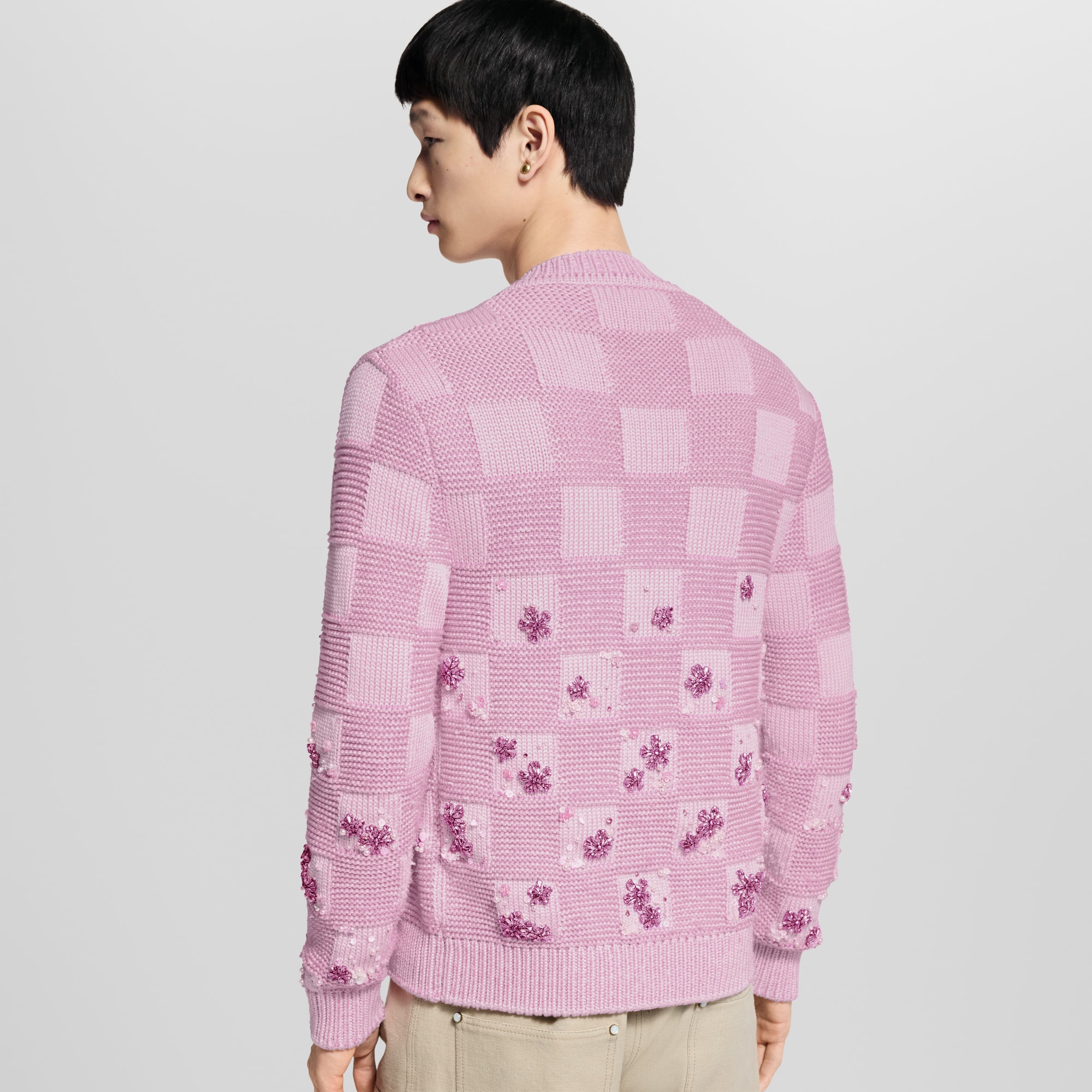 เสื้อคาร์ดิแกนปักลาย Damier  in ผู้ชาย